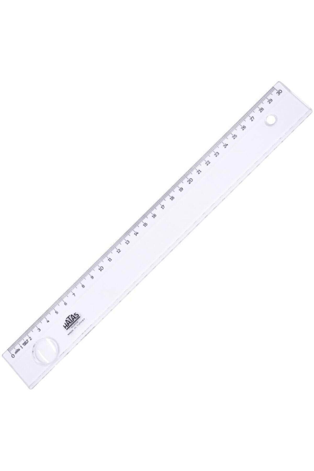 Mercekli Geniş 30cm Büro Cetveli 0161