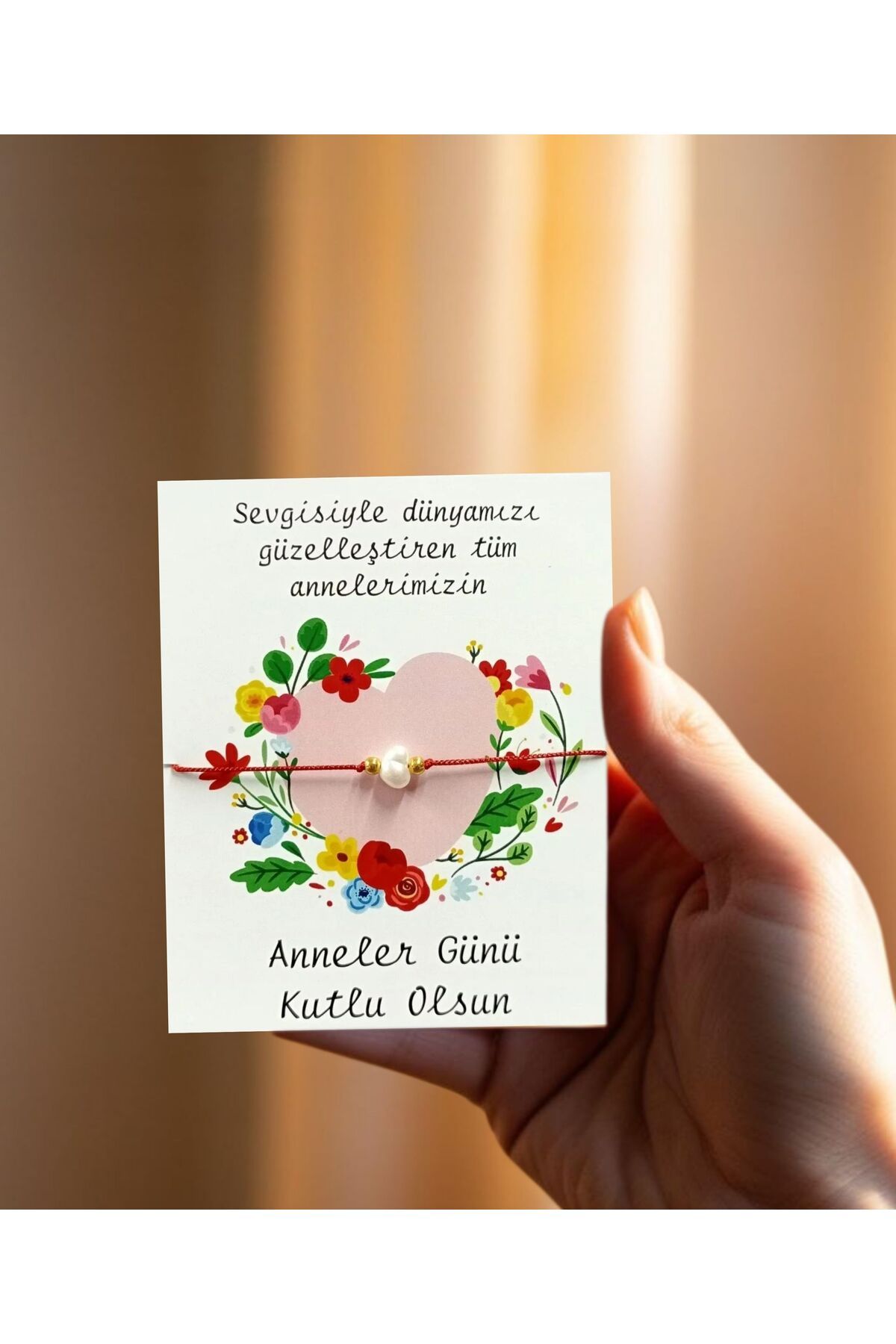 Anneler Günü Hediye Bileklik Kartı (25 Adet)