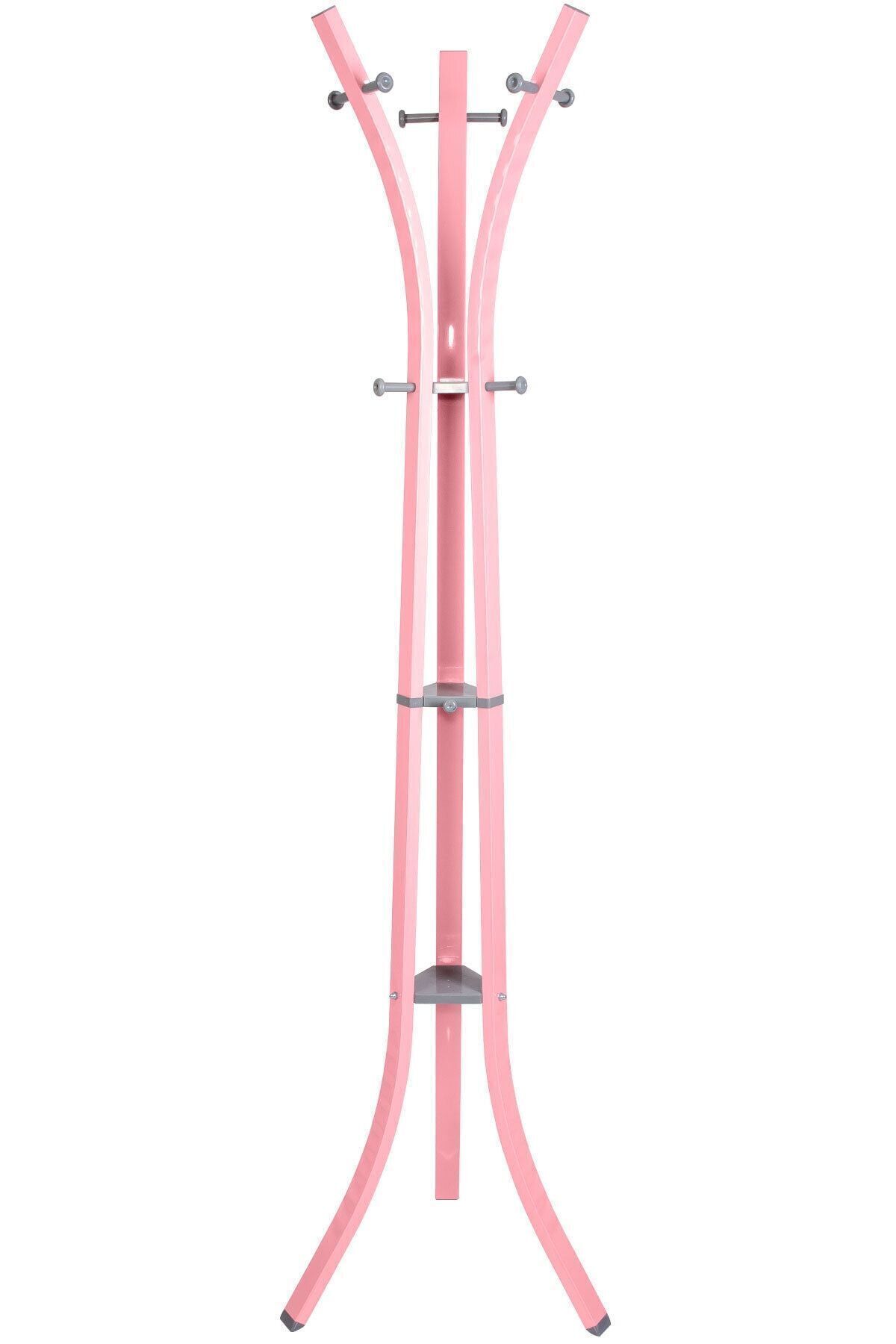 Metal Lobby 360 Ayaklı Portmanto Askılık Pembe 40 cm 185 cm