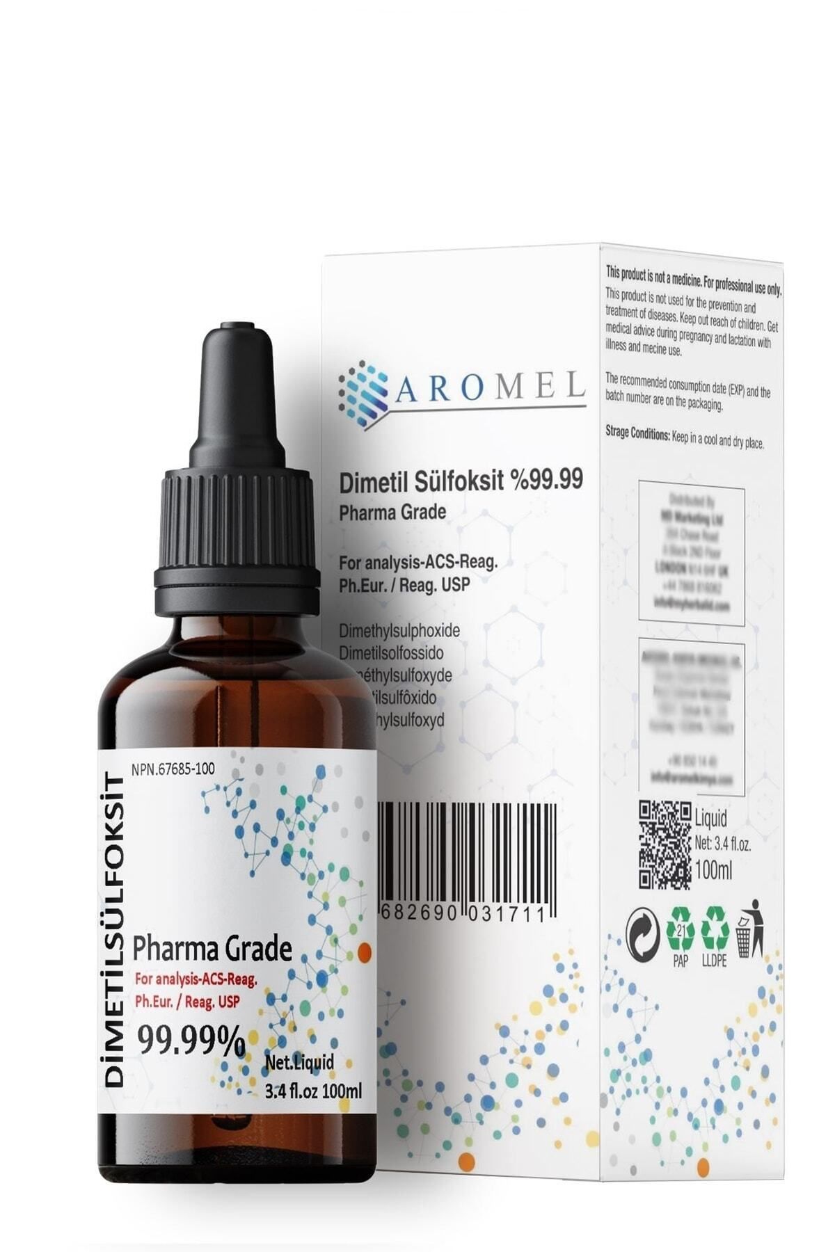 Dmso, Di Metil Sülfoksit 100 ml | Alman Menşei | Cam Şişe