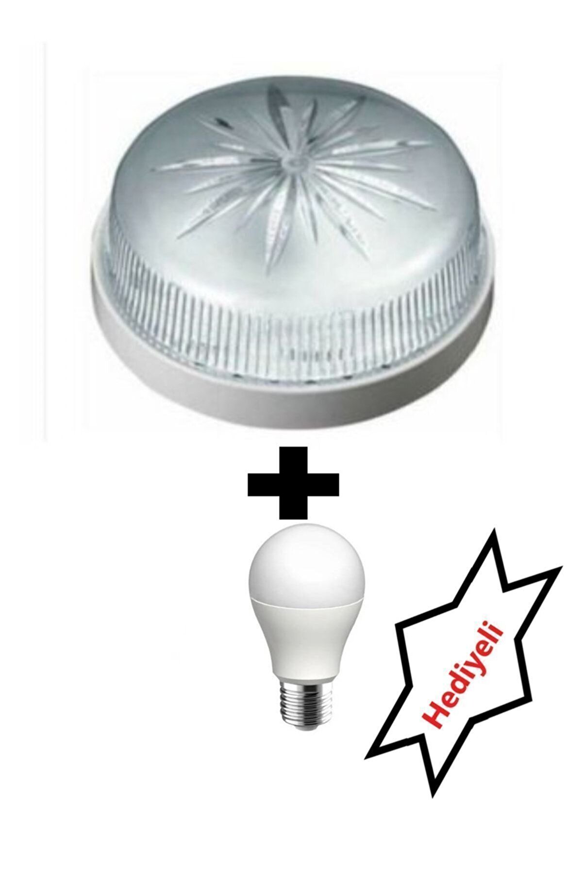 Tavan Lambası Glop Armatür. Wc Tuvalet Banyo Balkon Merdiven Teras Aydınlatma (+led Ampul)