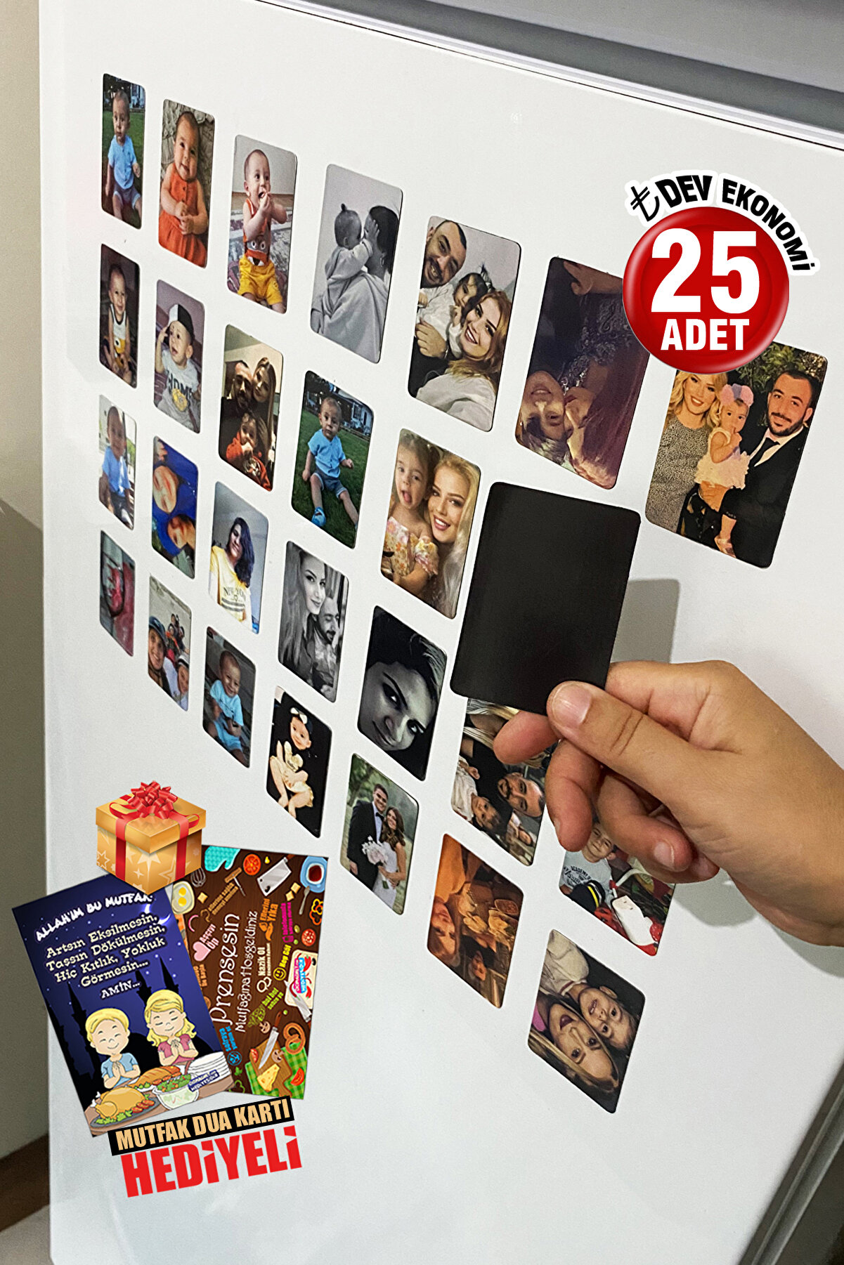 25 Adet Resimli Ve Fotoğraflı Kişiye Özel Magnet Buzdolabı Için (8X6 CM)
