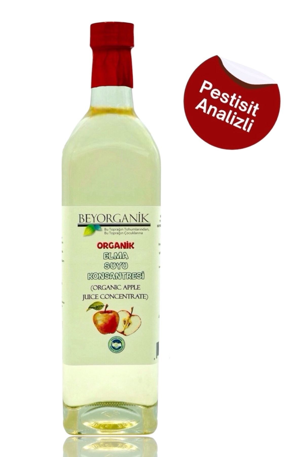 Organik Elma Suyu Konsantresi 1300gr (PESTİSİT ANALİZLİ)