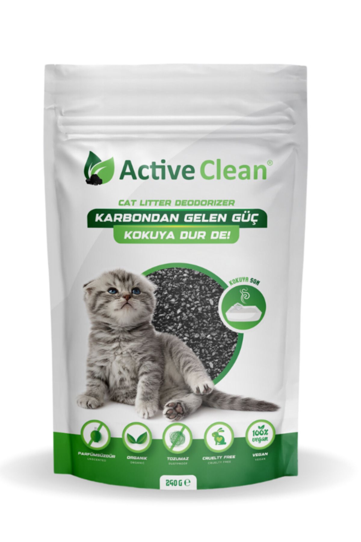 Clean Organik Kedi Kumu Koku Giderici 240 gr