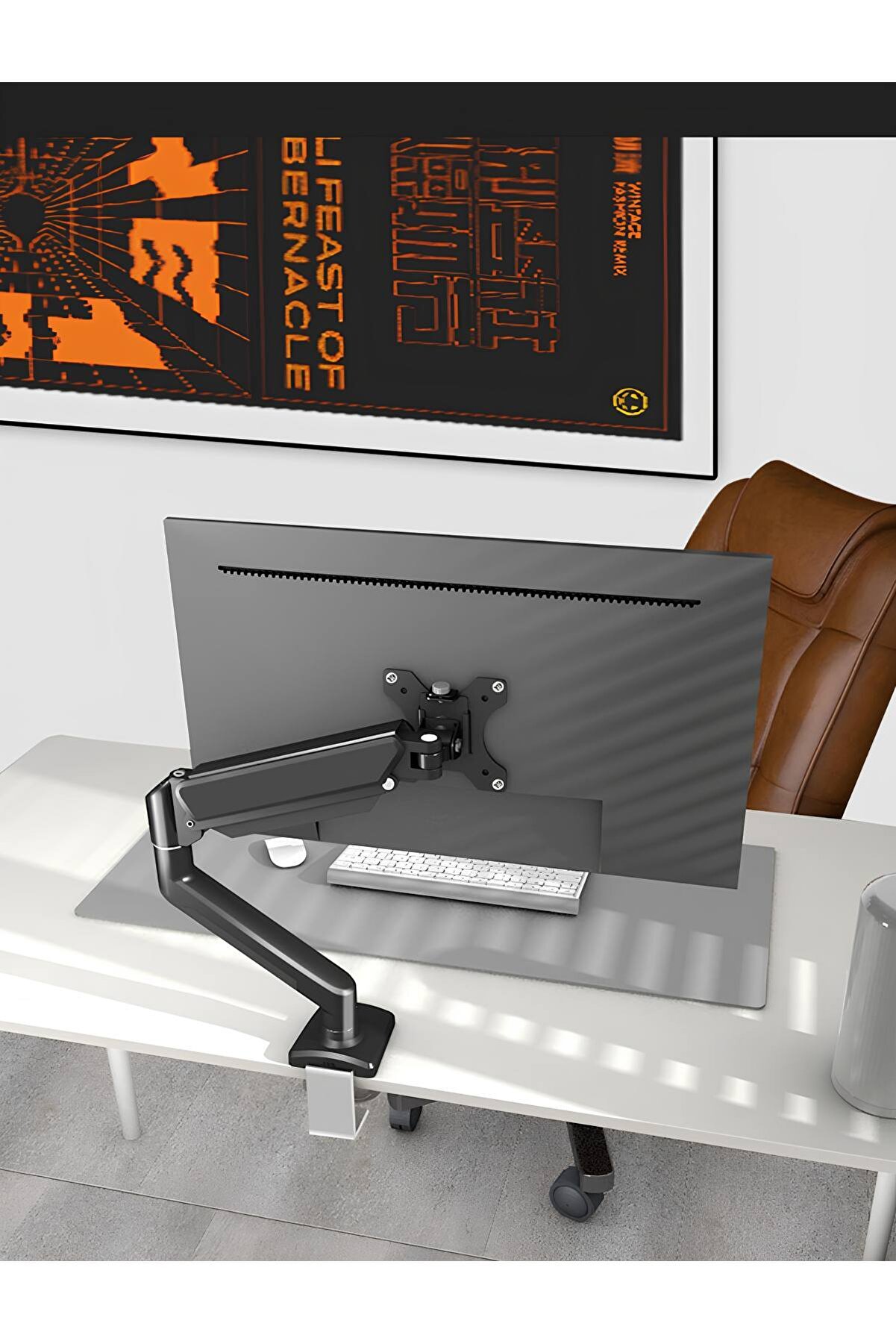 Lcd / Led Monitör Tutucu Kol Amortisörlü Vesa Monitör Standı 2-10 Kg 17-30 Inç