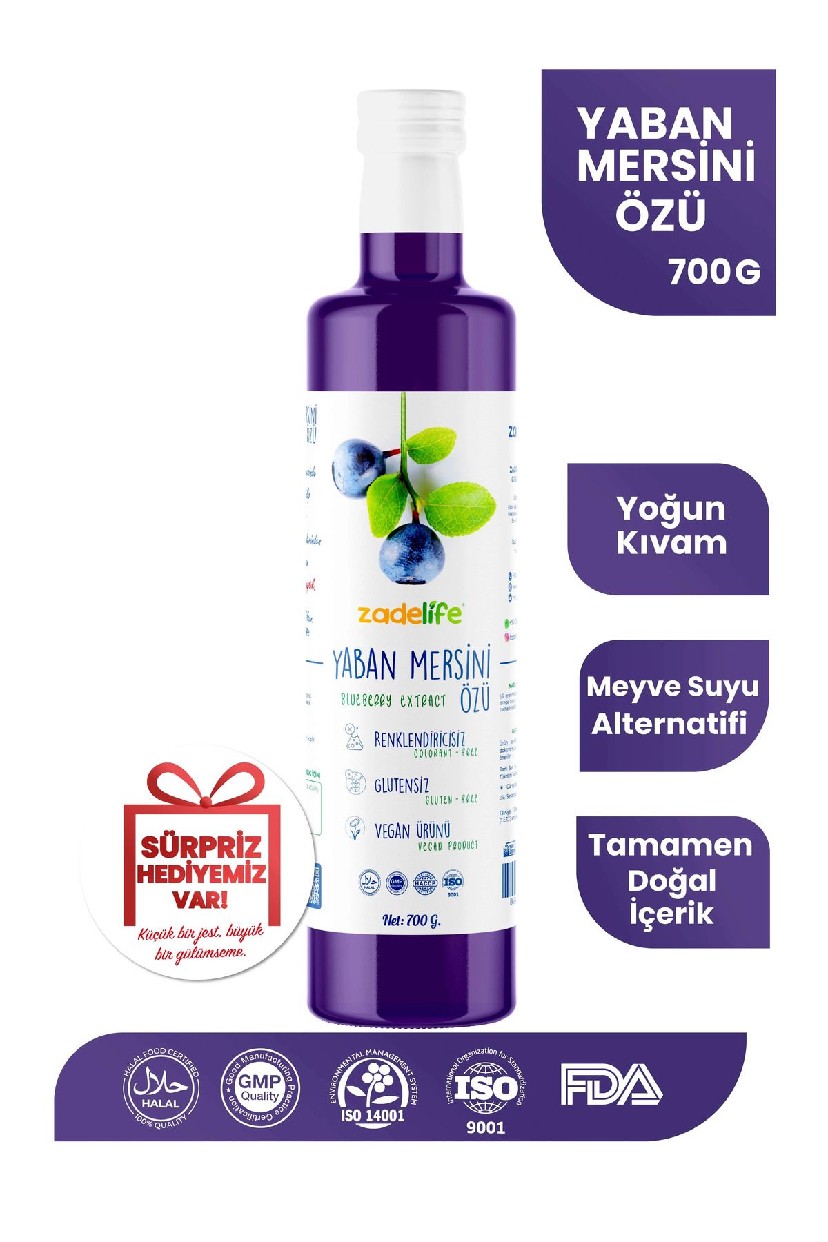 Yaban Mersini Özü 700 gr Analizli (PESTİSİT & AĞIR METAL)