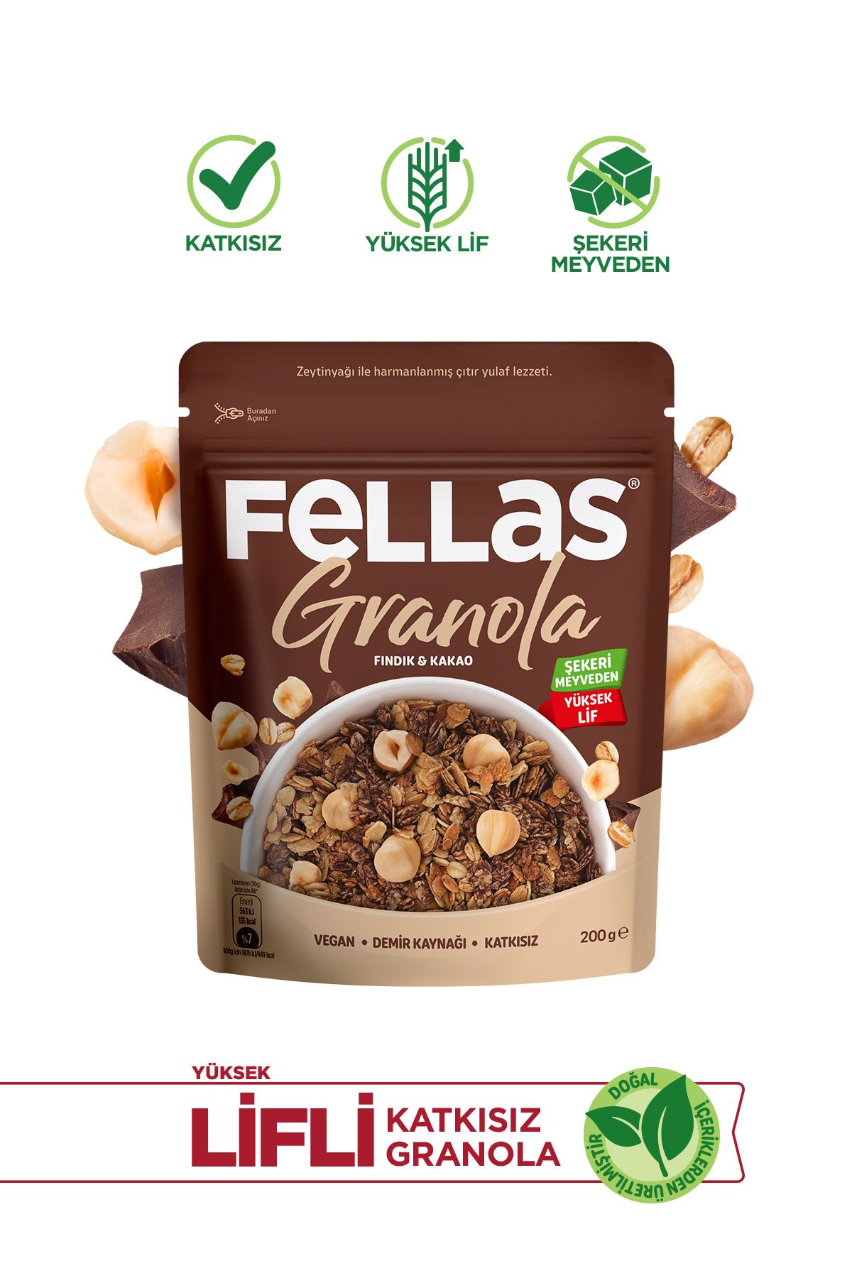 Granola - Fındıklı & Kakaolu 200 gr