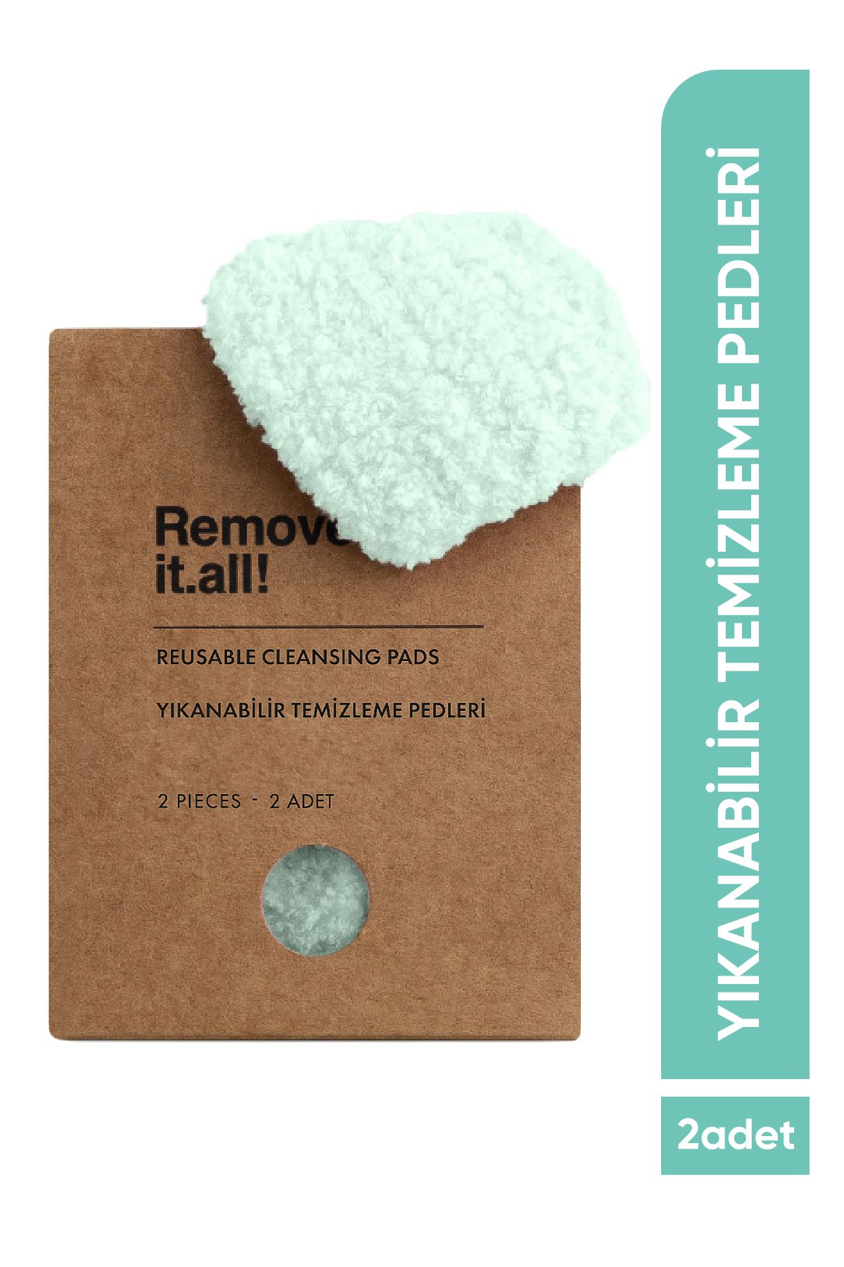 Remove It.all! Yıkanabilir Temizleme Pedleri 2 Adet Reusable Cleansing Pads 2 Pieces