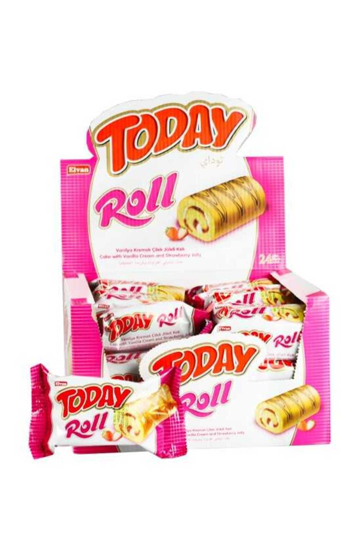 Today Swiss Roll Çilek Kremalı Kek 35 gr 24 Adet (1 KUTU)