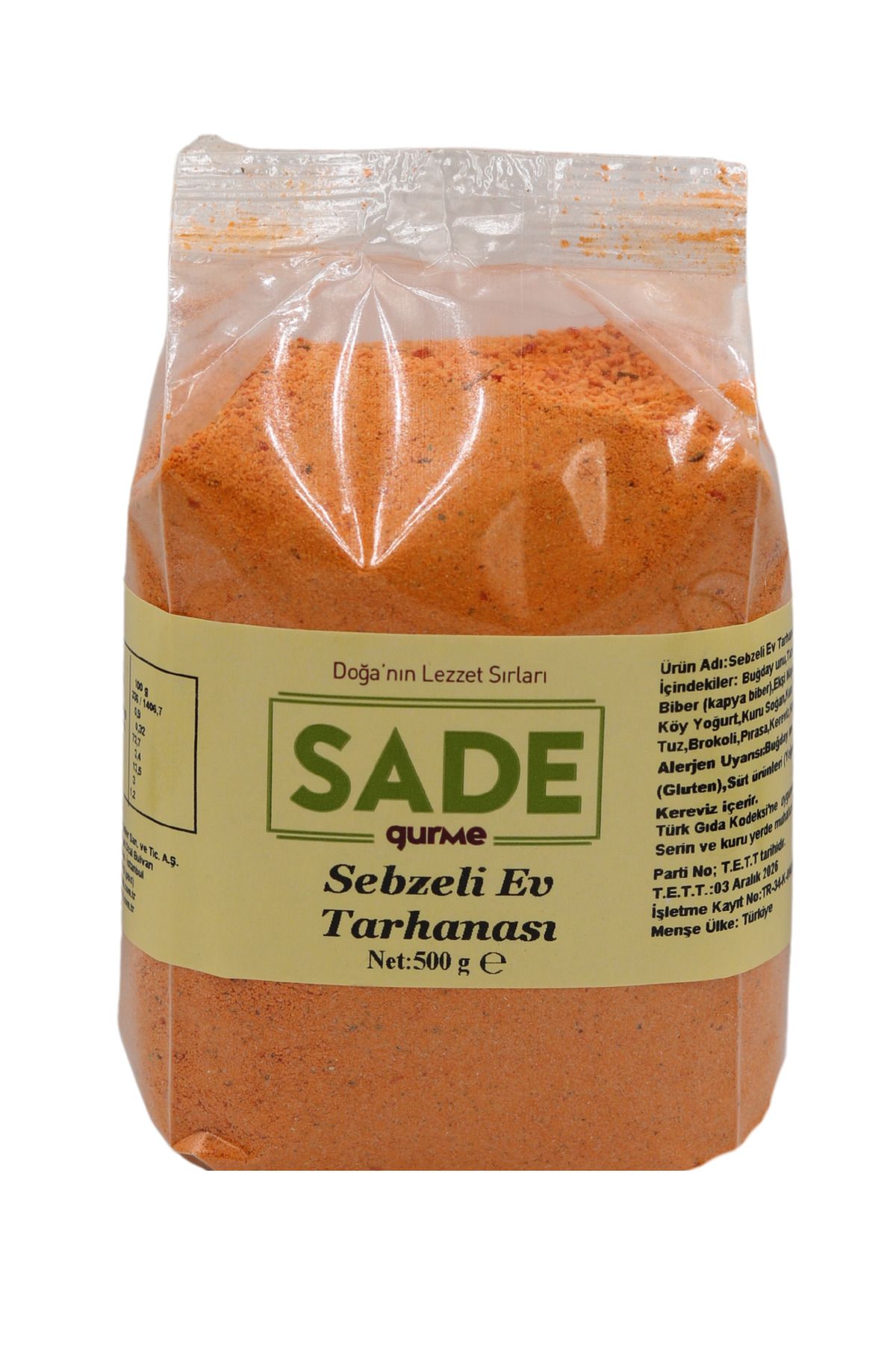 Sade Gurme Sebzeli Ev Tarhanası