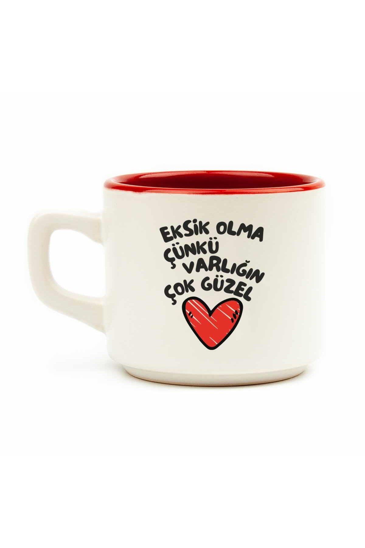 Eksik Olma Çünkü Varlığın Çok Güzel Beyaz Venüs Kupa - Hediye Seramik Kupa