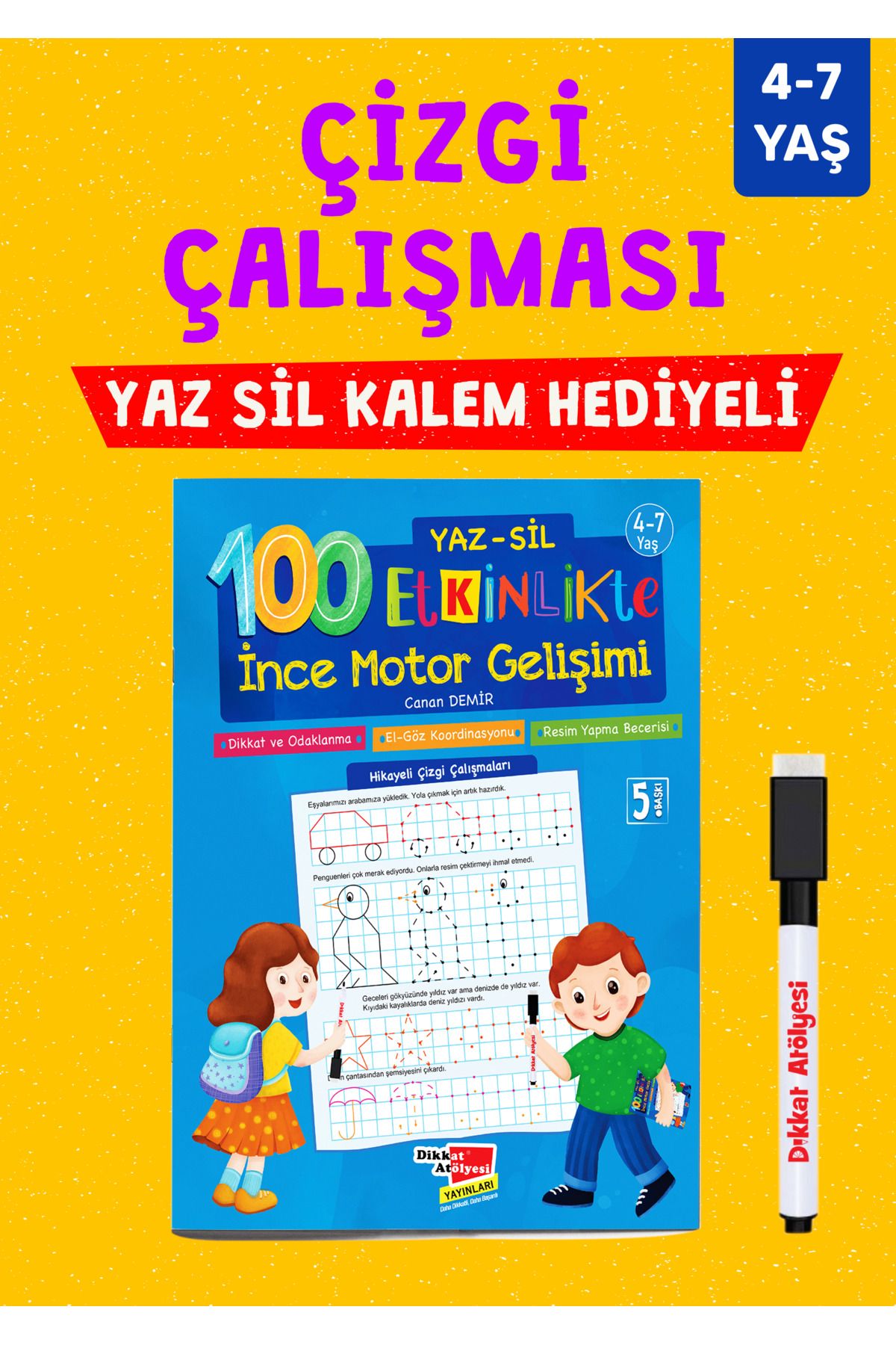 100 Etkinlikte Ince Motor Gelişimi (HİKAYE ANLATIMLI) - Kolektif
