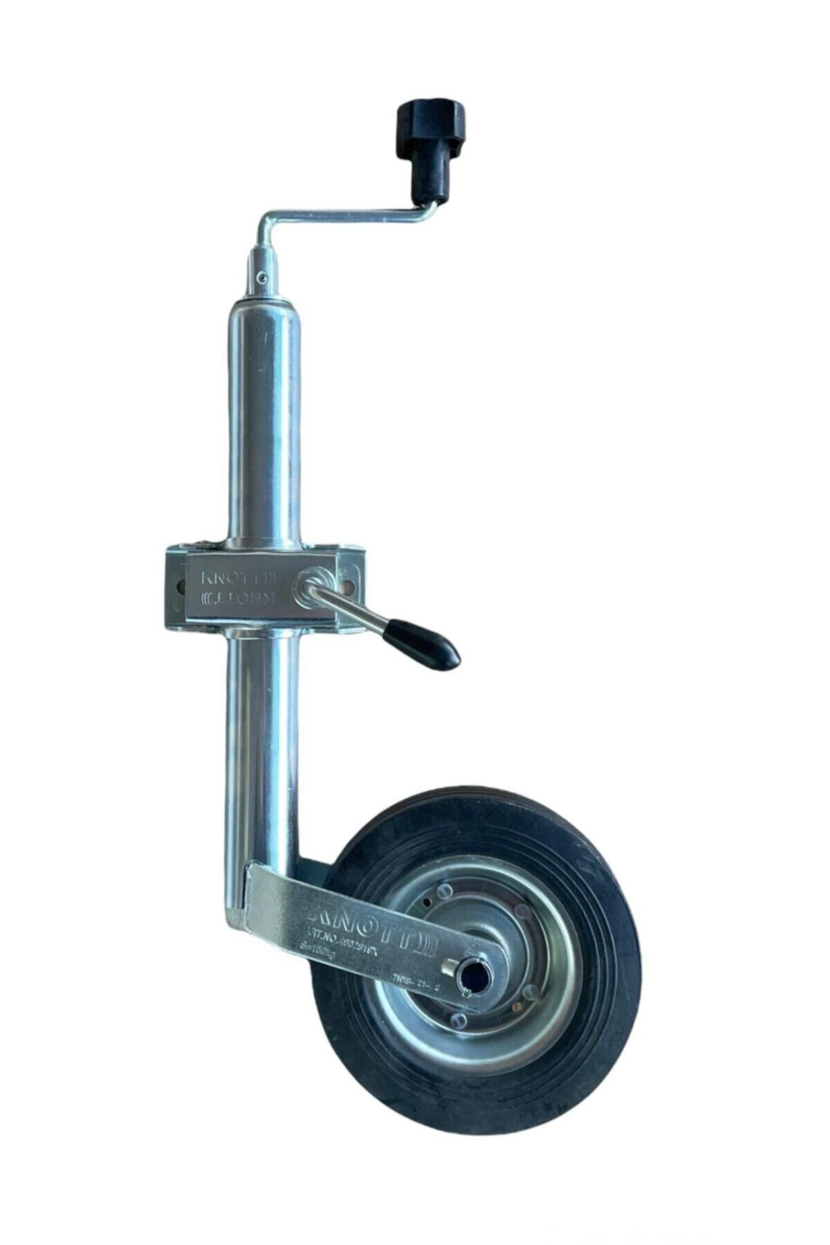 Römork Karavan 48mm Lik 150 Kg Kapasiteli Ön Destek Tekeri (KELEPÇE DAHİL)