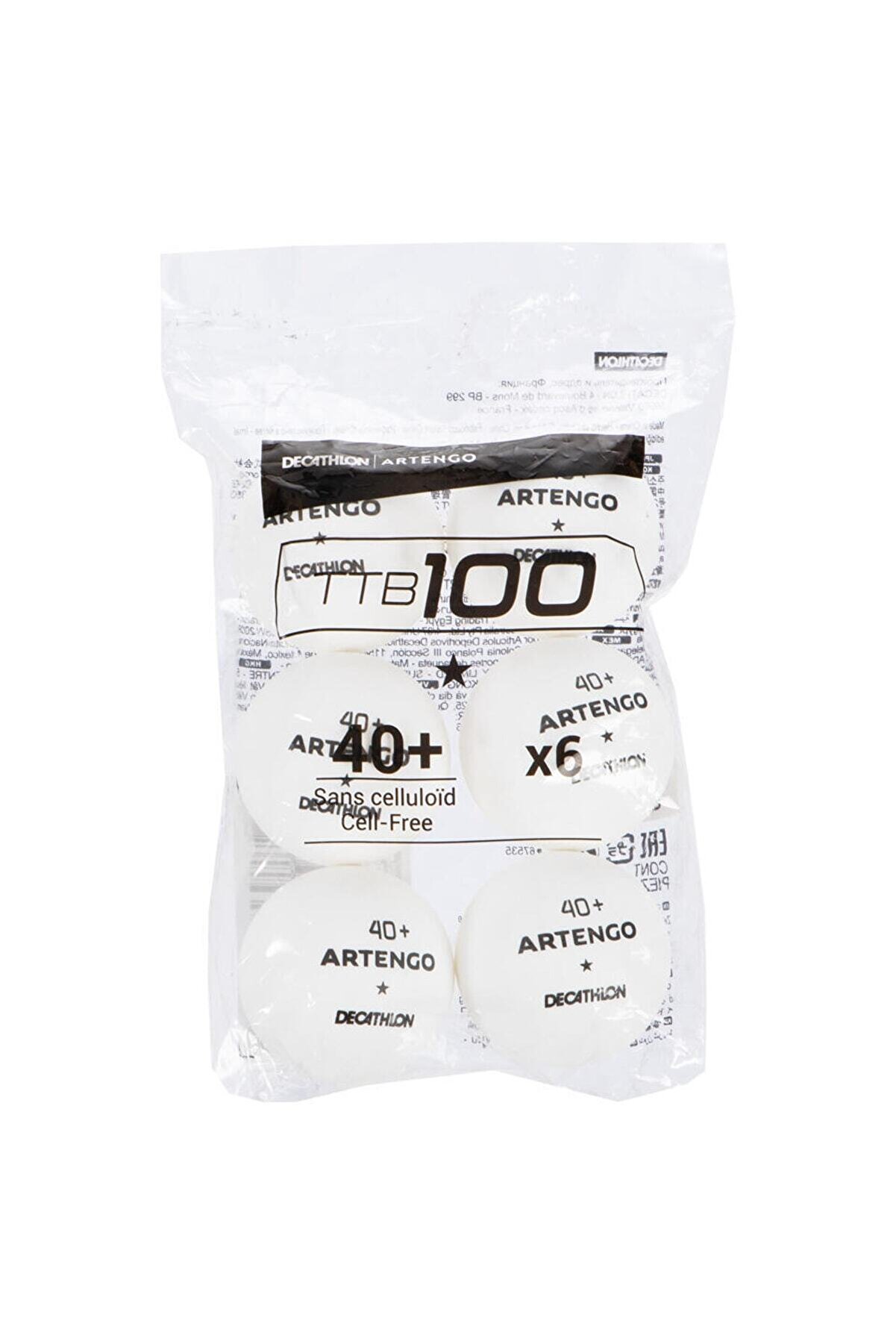 Pongori Ttb100 1* 40 Masa Tenisi Topu - 6'lı - Beyaz