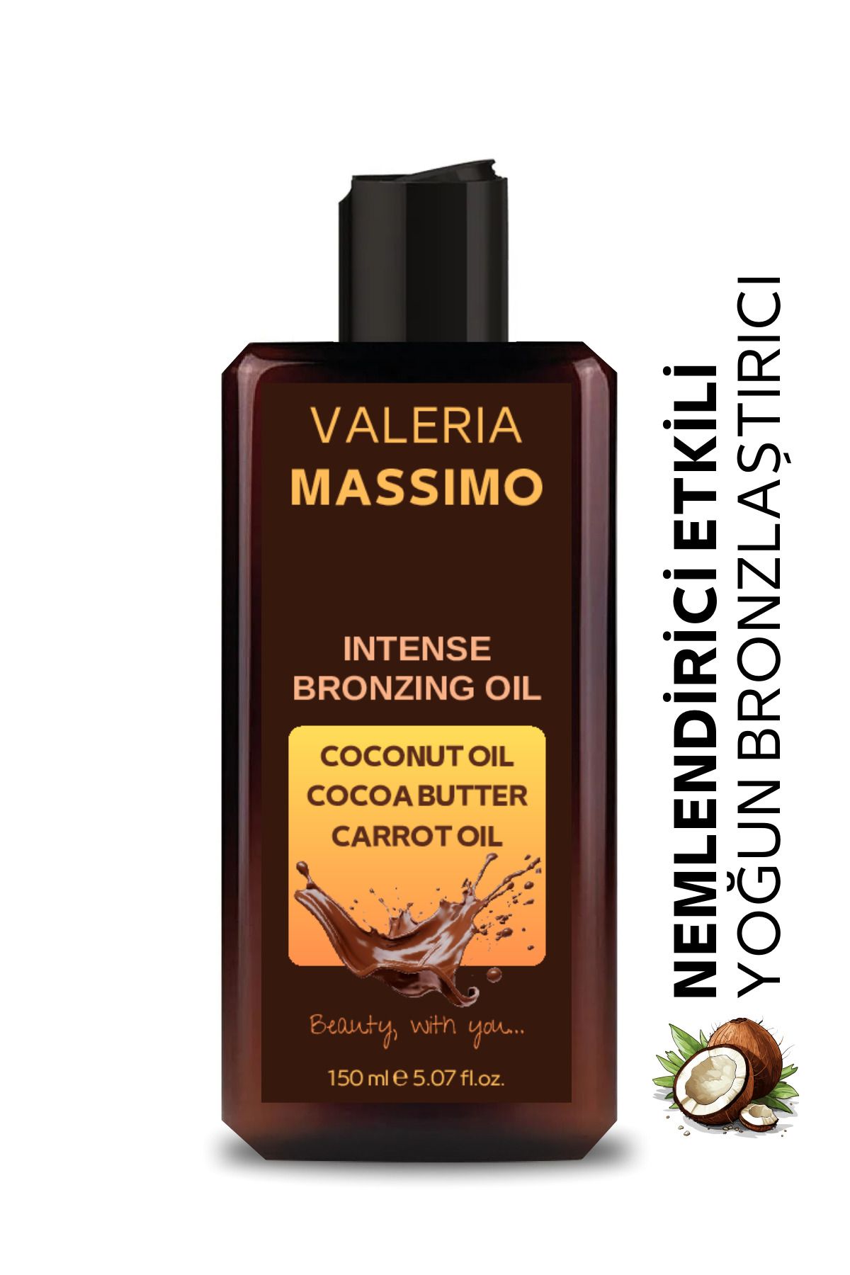 Yoğun Bronzlaştırıcı Yağ 150 ml (HAVUÇ,KAKAO;HİNDİSTAN CEVİZİ)