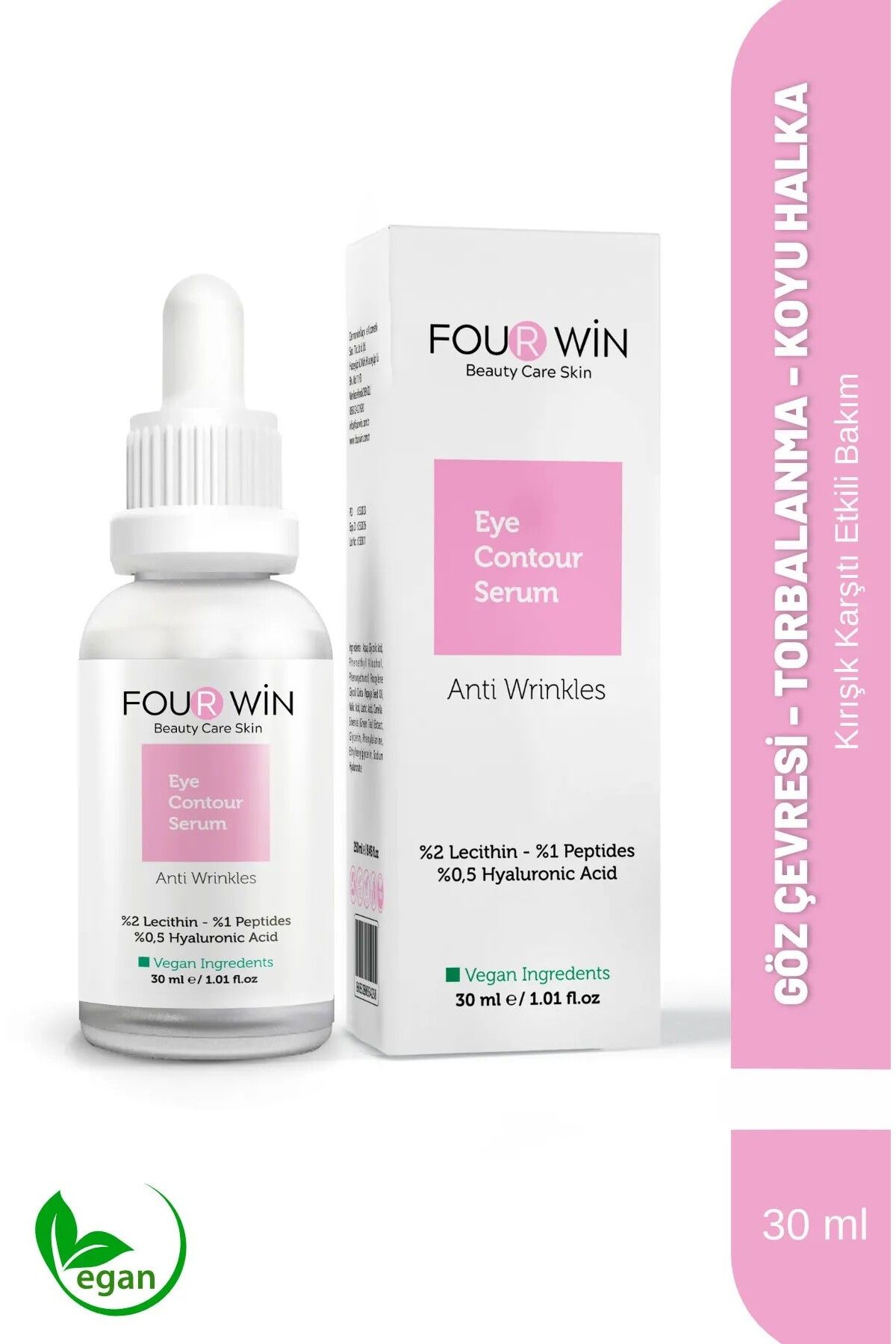 Göz Çevresi Aydınlatıcı & Kırışık Karşıtı ( %1 Peptides , %2 Lecithin %0.5 Hyaluronic Acid) 30 ml