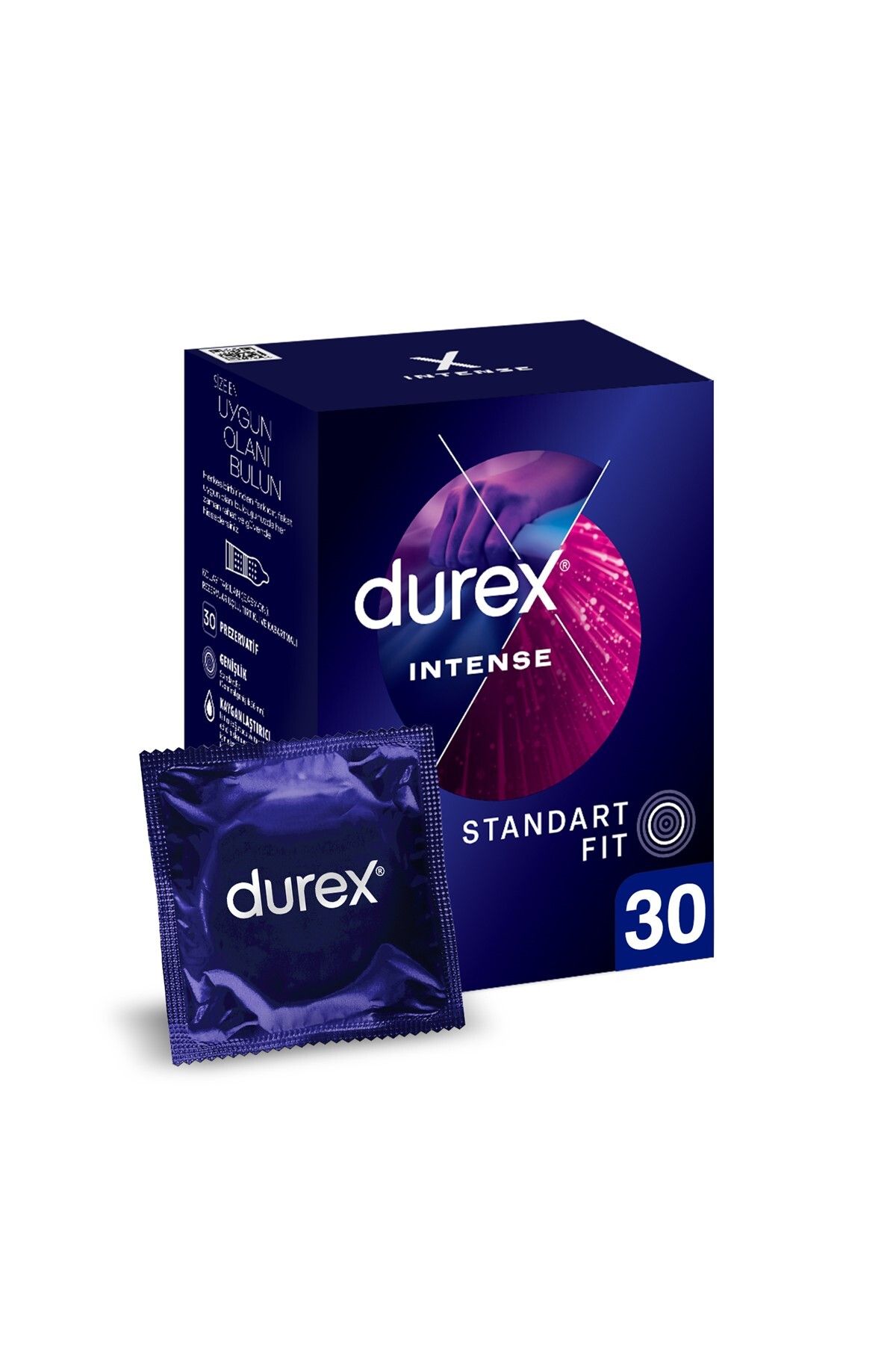 Intense Uyarıcı Jelli ve Tırtıklı Prezervatif 30'lu