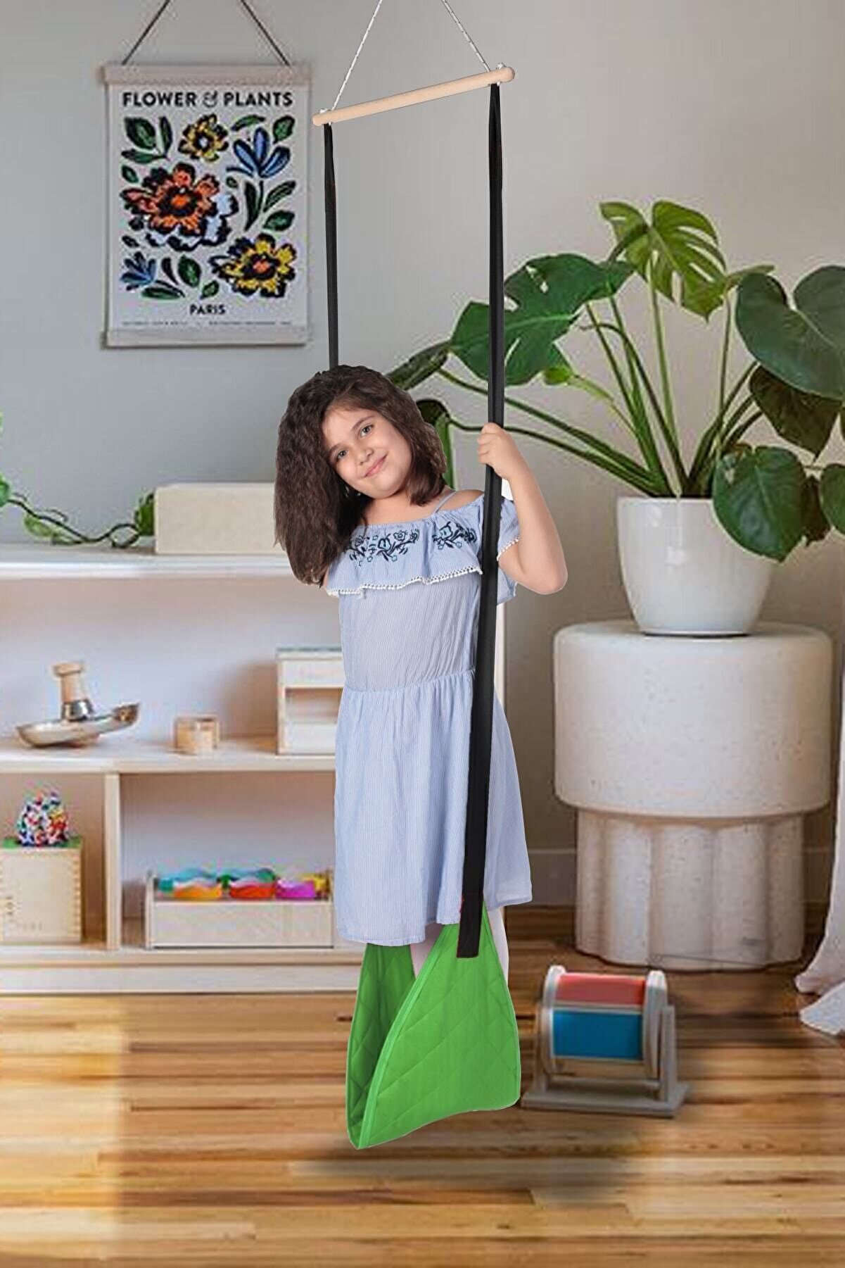 Damla Salıncak Hamak Beşik Kamp Piknik Oda Bahçe Pratik Portatif Çocuk Salıncağı Hamağı