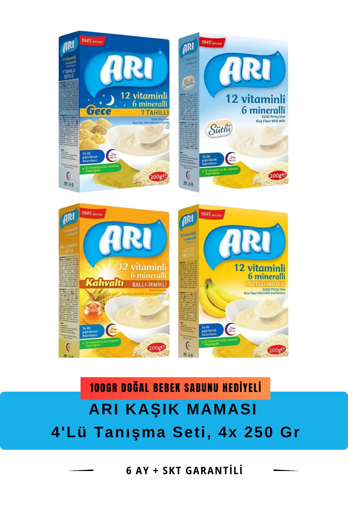 Kaşık Maması 4' Lü Karma Paket 4x 250 gr
