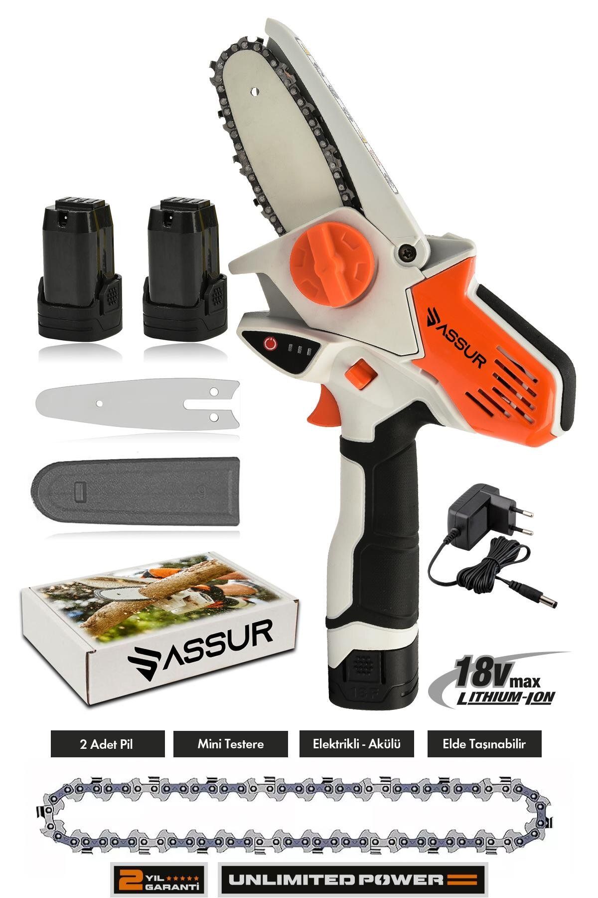Jetta Power Tools Ağaç Kesme Dal Budama Şarjlı Testere Turuncu