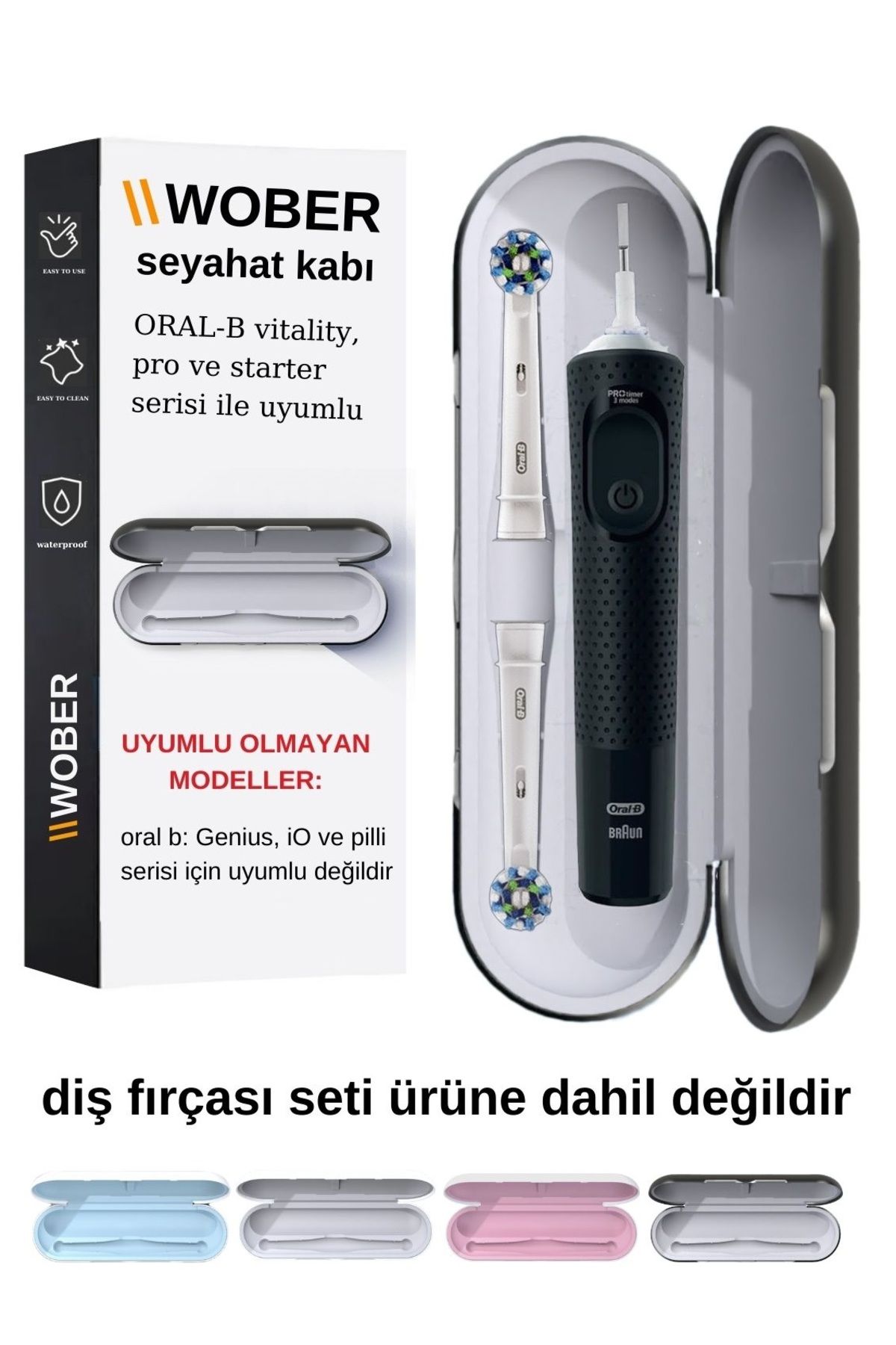 Oral-b Şarjlı Diş Fırçası Için Saklama Kabı/kutusu, Sadece Pro, Vitality Ve Starter Serisine Uyumlu!