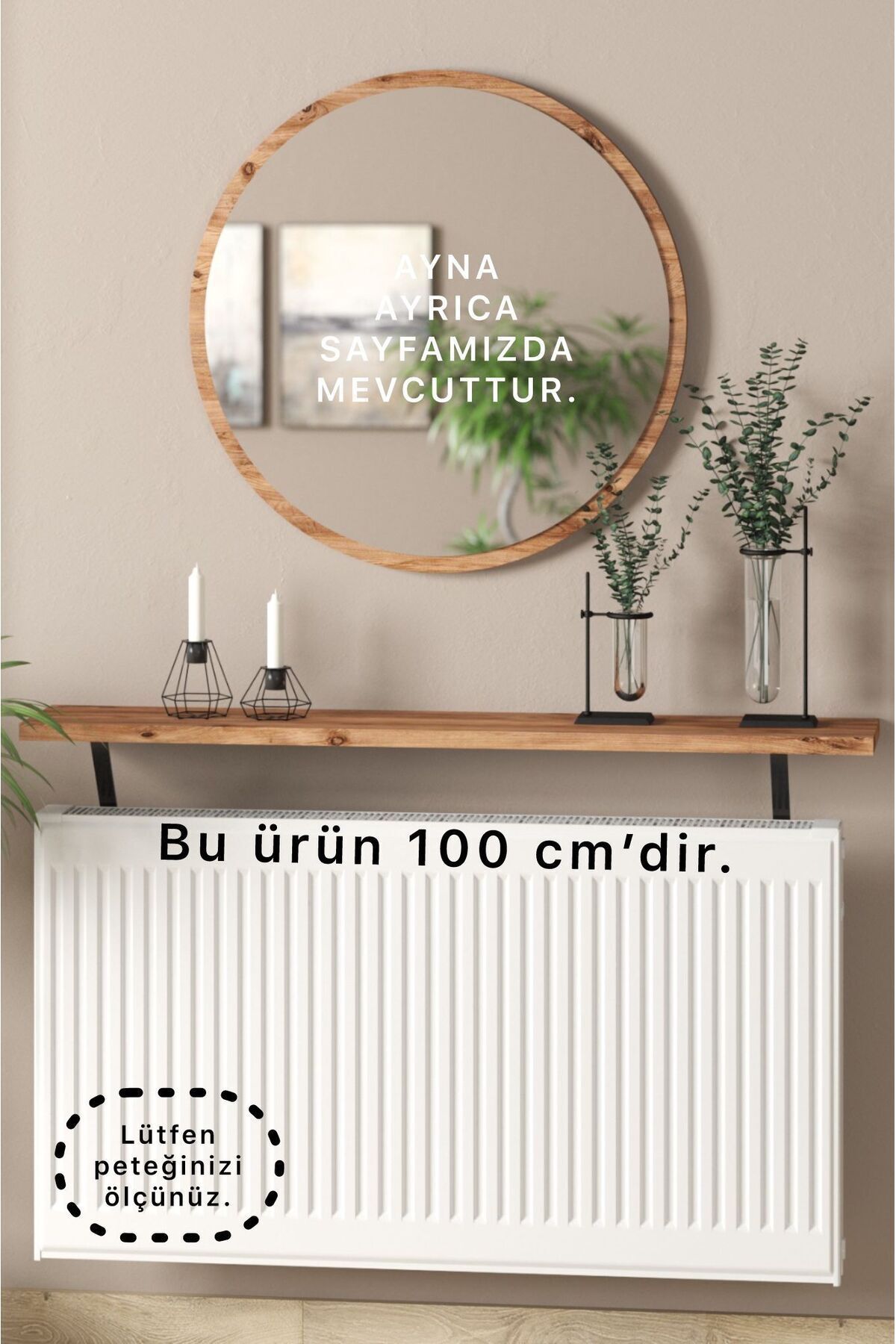 Atlantik Çam Petek Üstü Tak Çıkar Raf (duvar Montajsız) 100 Cm.