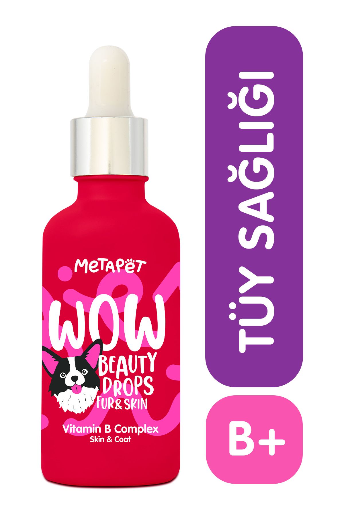 Köpekler için Tüy Sağlığı Vitamini, Köpek Tüy Bakımı, Tüy Dökme Engelleyici Önleyici Biotin, 50 ML