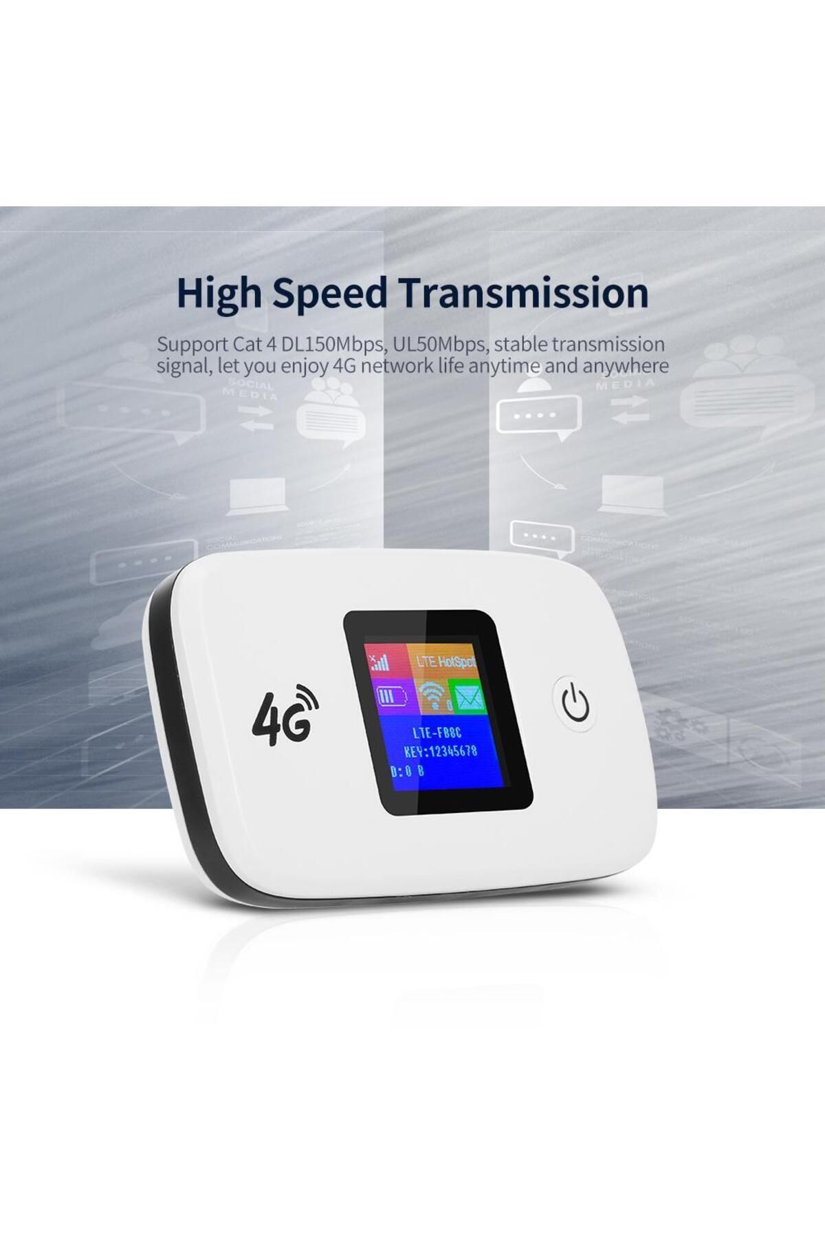 Tüm Hatlarla Uyumlu 4g Taşınabilir Lte Mobile Modem 150mbps 3000mah Btk Kayıtlı