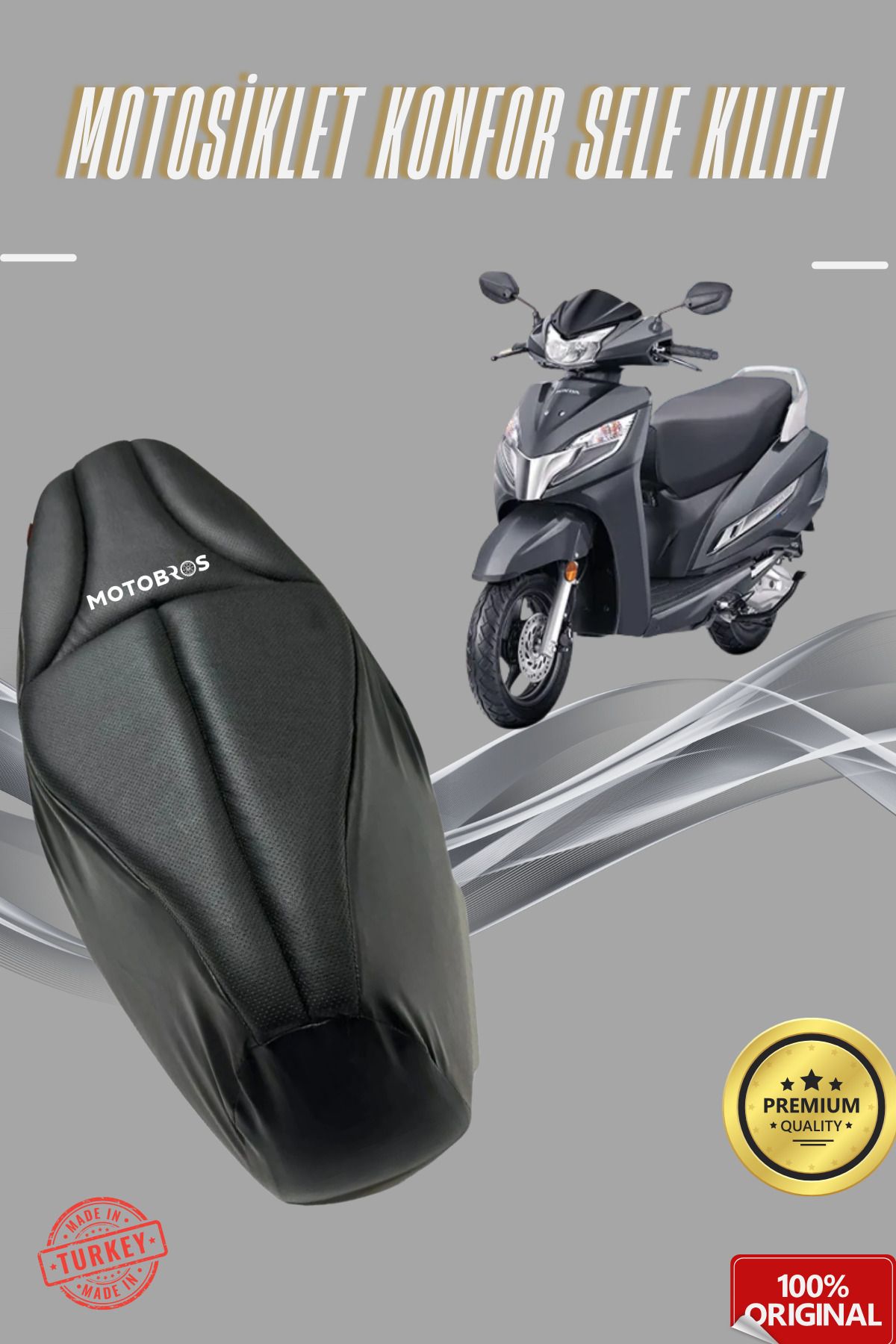Honda Activa 125 2023-24 Konfor Sele Ve Sele Kılıfı Visco - Su Geçirmez Kılıf Hediyeli