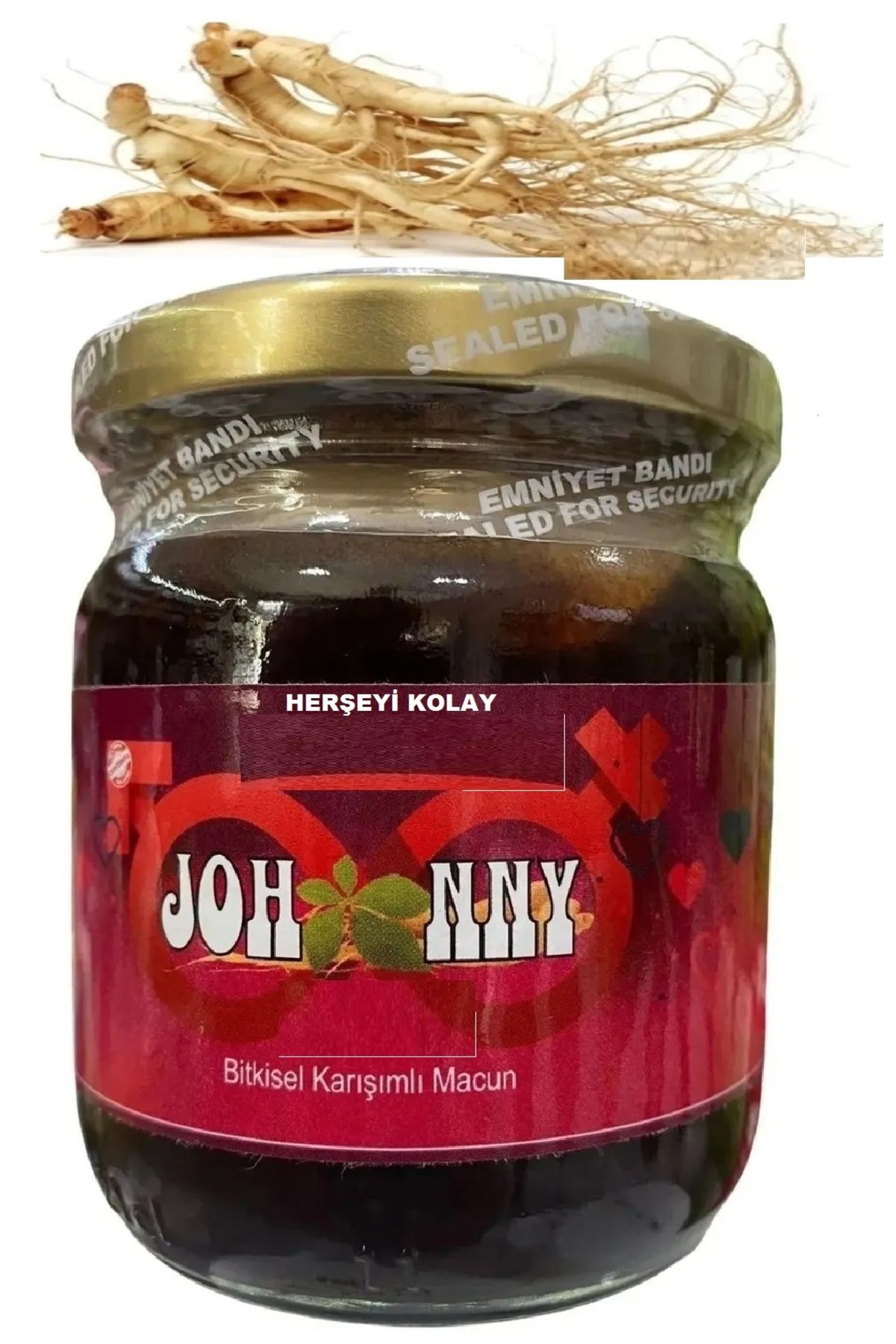 Tribulus Terrestris Ginsengli Kuvvet, Macunu Bitkisel Karışımlı Mesir Macunu 240 gr Johnney Macun