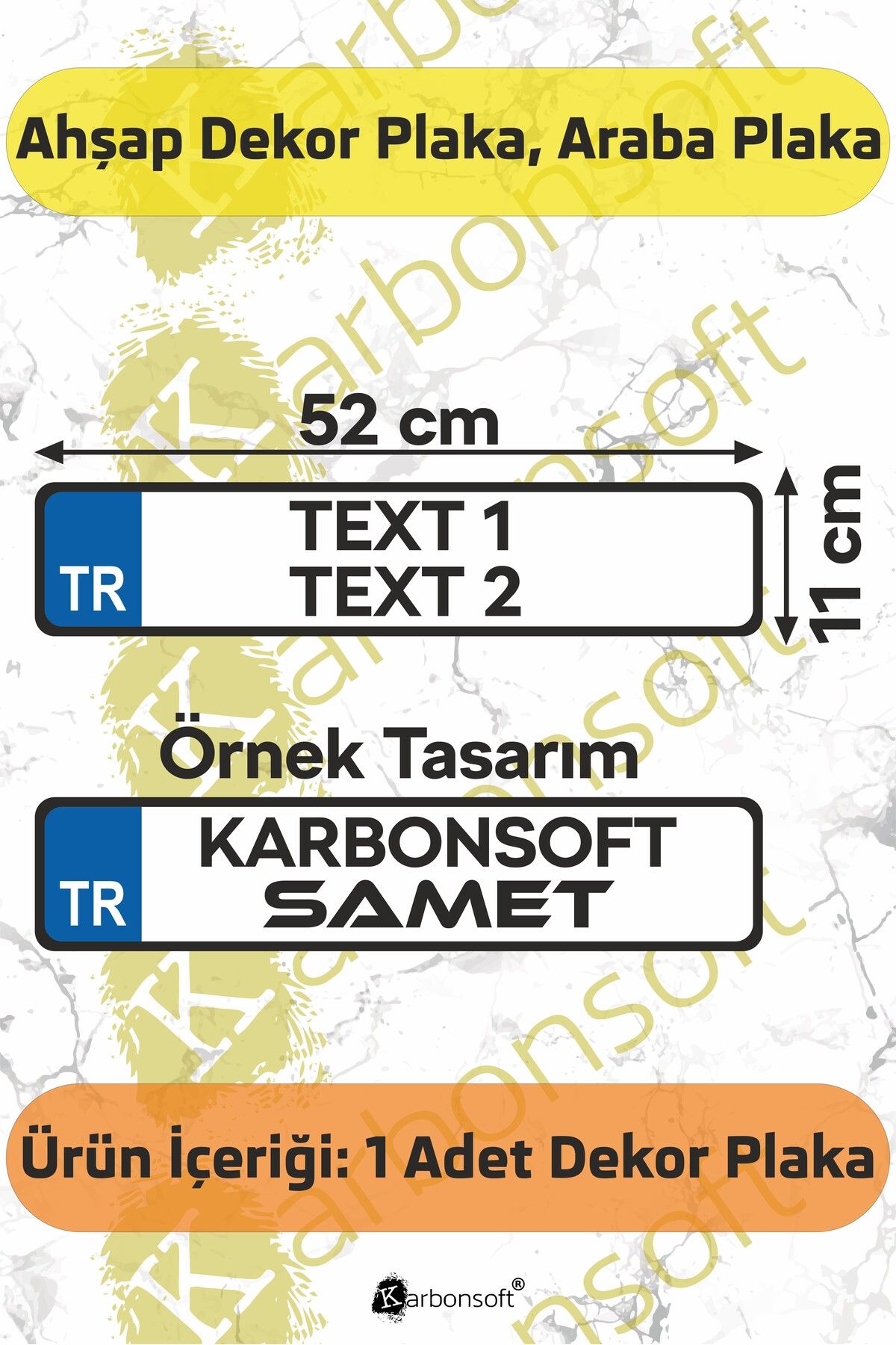 Kişiye Özel Ahşap Dekor Plaka, Araba Plaka, Isimli Plaka, Cam Önü Plakası, Aksesuar Plaka