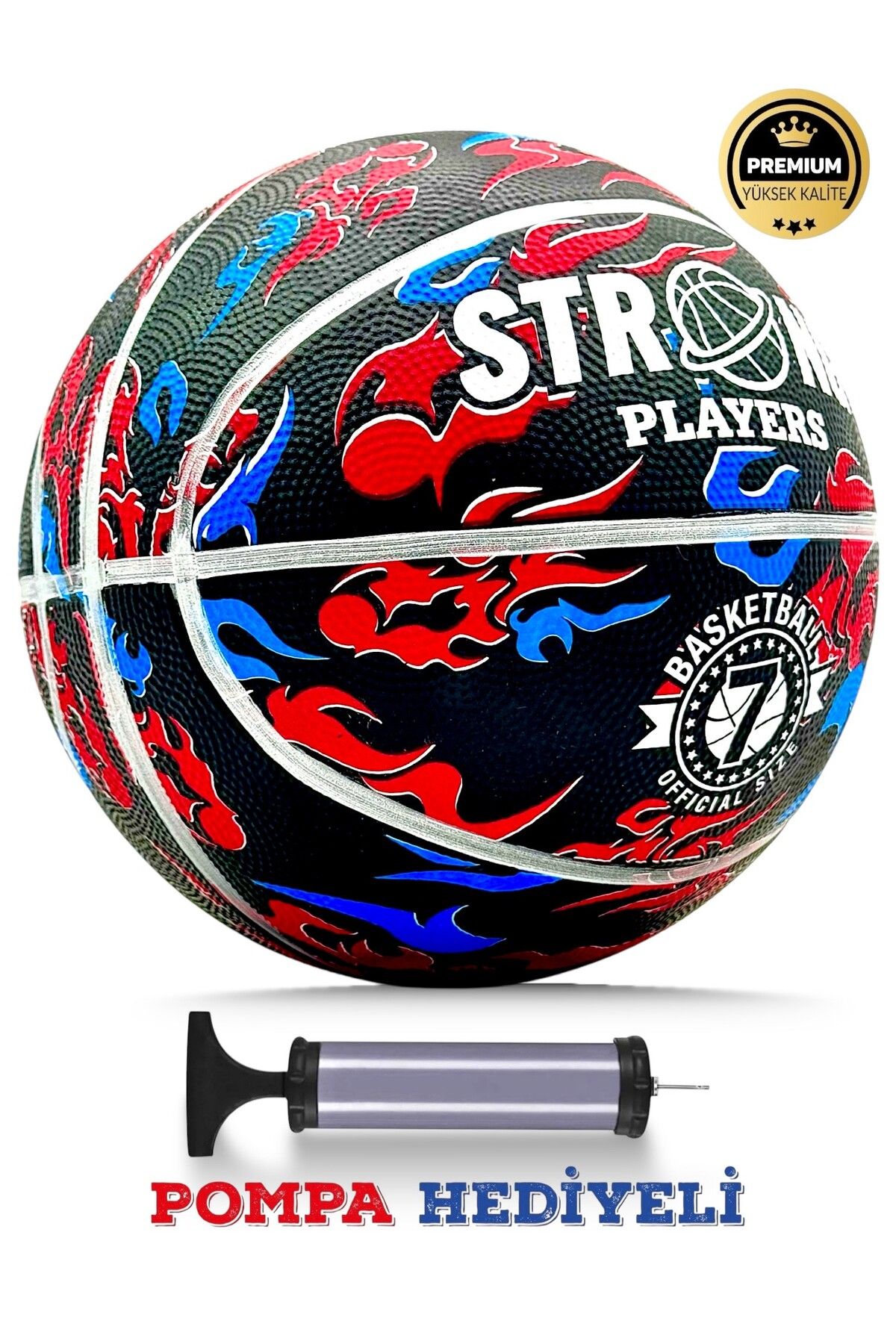 Basketbol Topu 7 Numara Linik Model Profesyonel Kalite Pompa Hediyeli