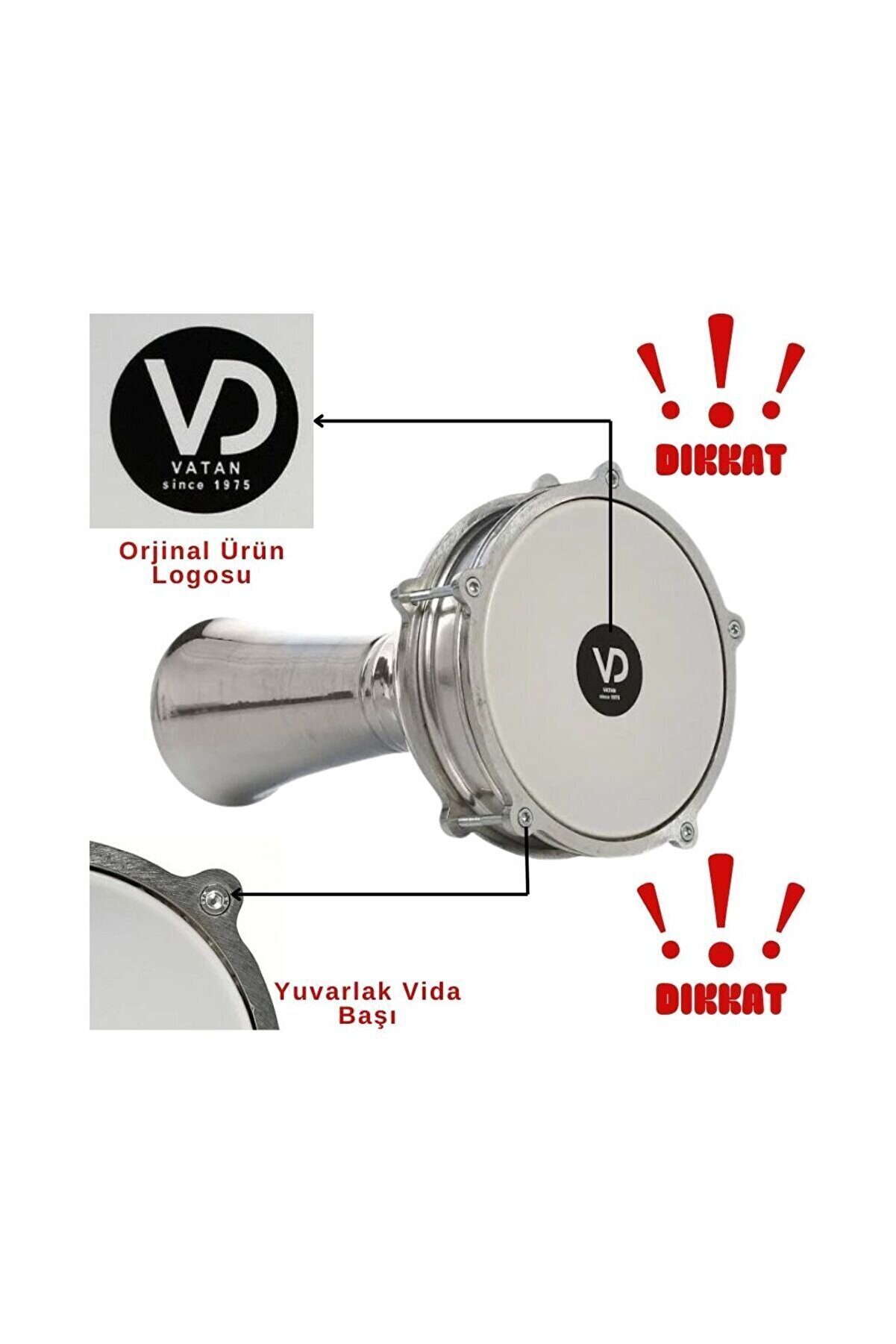 Alüminyum Klasik Düz Darbuka