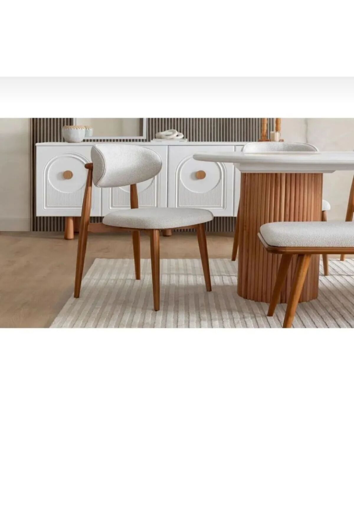 Bohem Yemek Masası Sandalyesi Ahşap Sandalye Polo Mutfak Sandalyesi Salon Sandalyesi