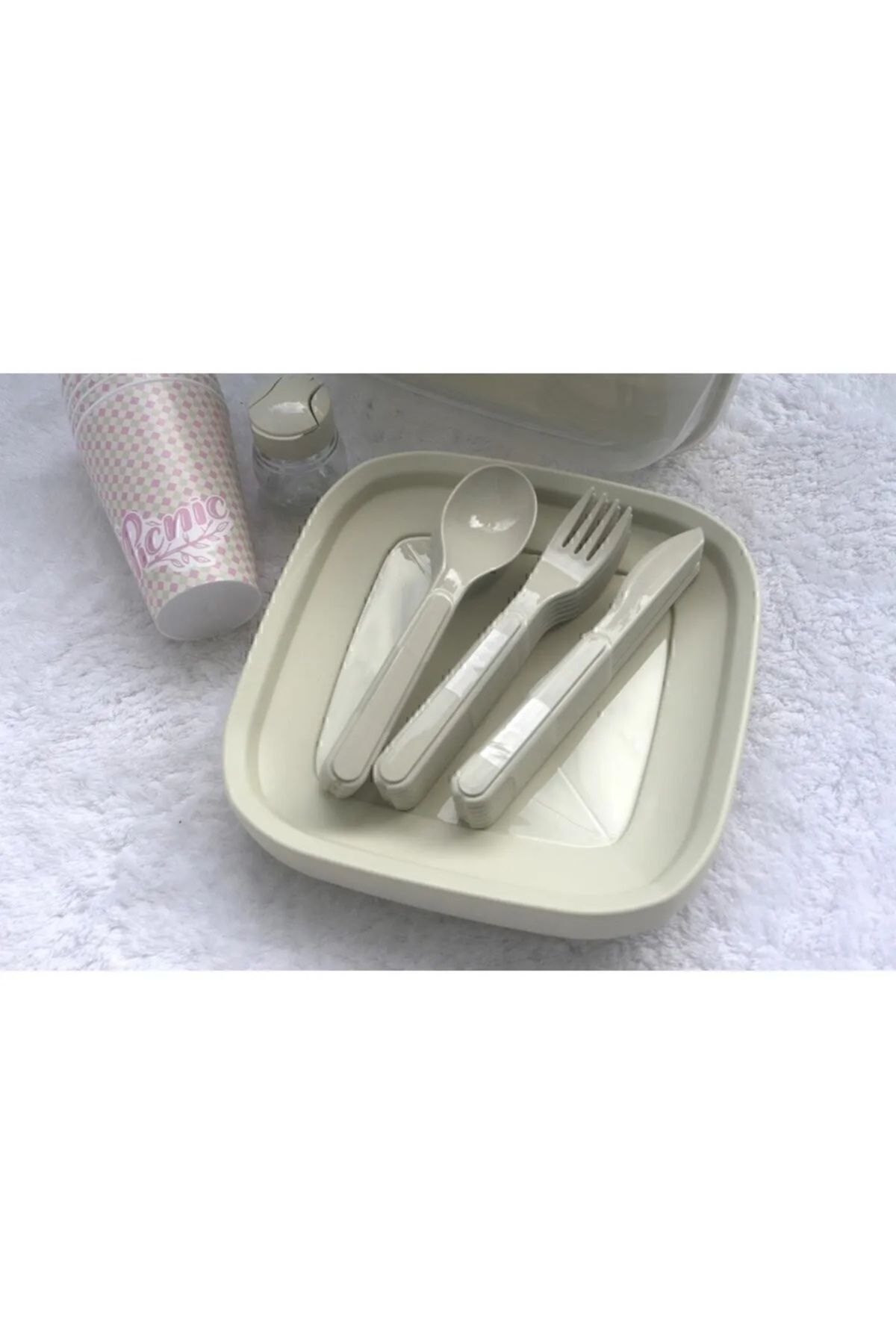 Titiz Lovely Piknik Seti 6 Kişilik 32 Parça Yeşil