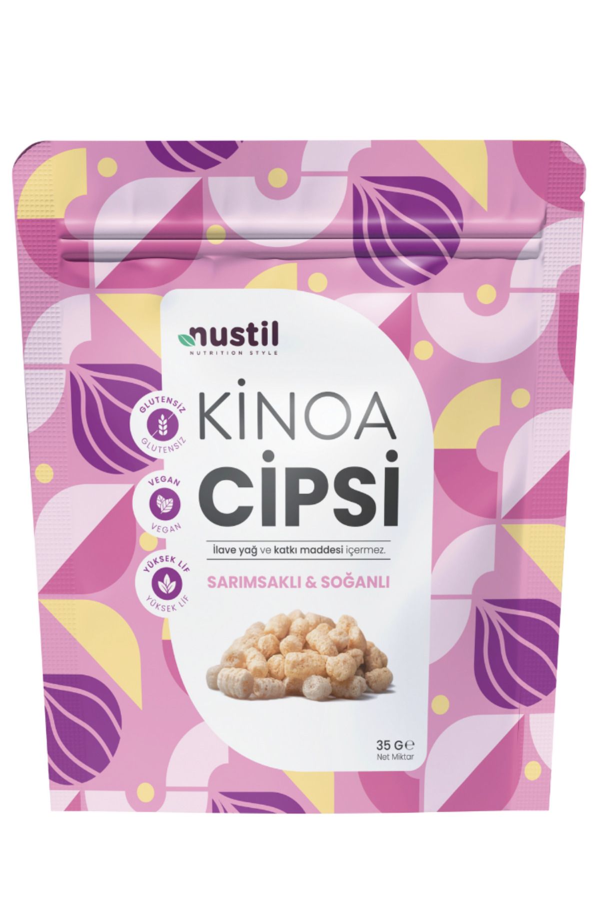 Sarımsaklı & Soğanlı Glutensiz Kinoa Cipsi 35g