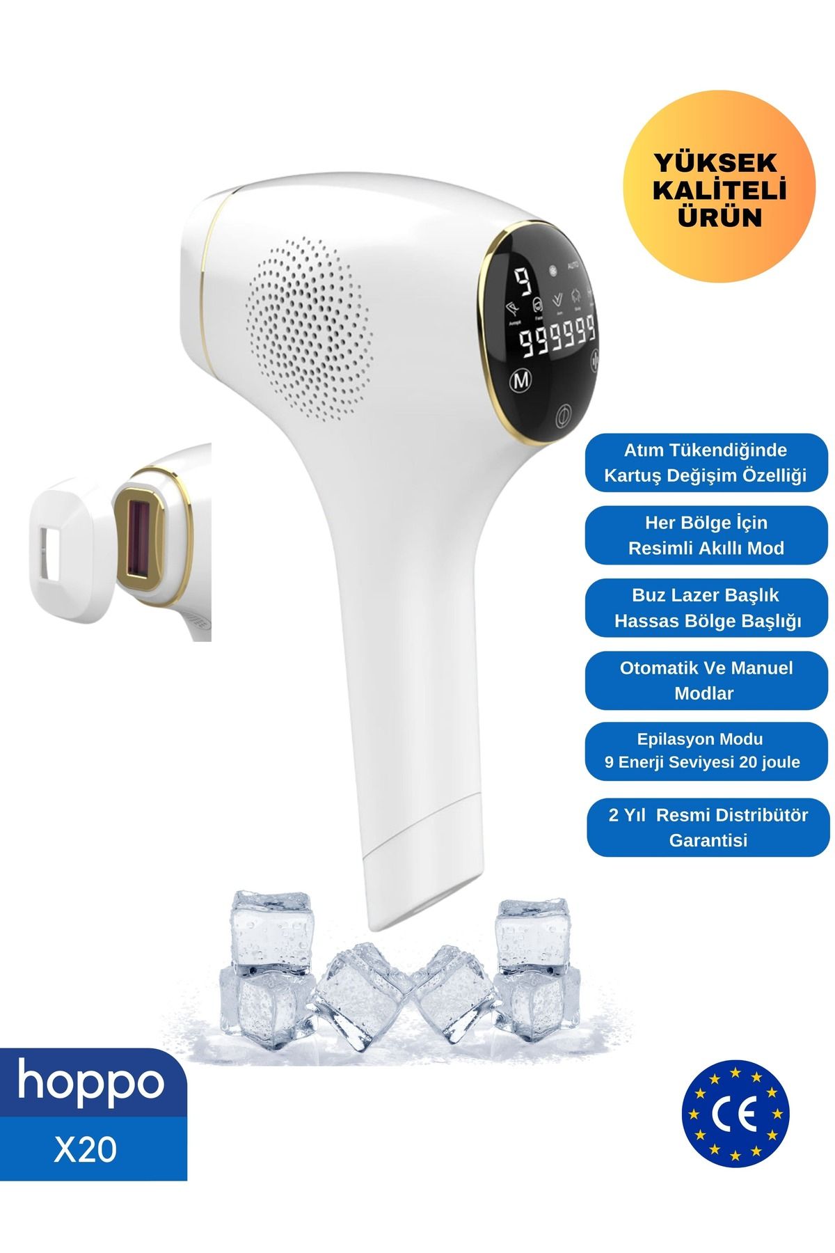 Ipl Buz Lazer Epilasyon Cihazı X20 999.999 Flash Atım