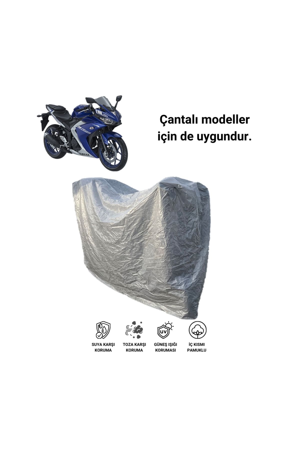 Yamaha R25 Naylon Motorsiklet Branda Çadır Xl Beden