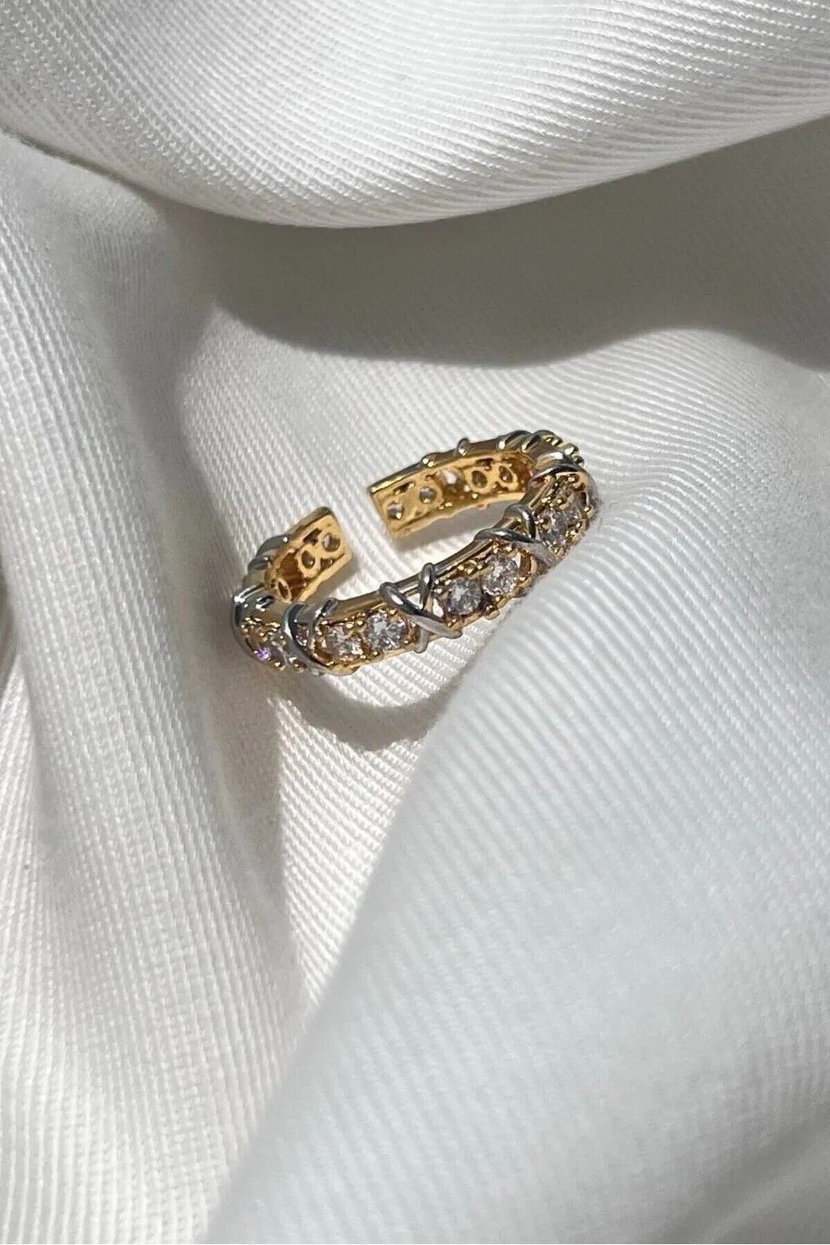 Tiffany Model Çelik Su Yolu Yüzük