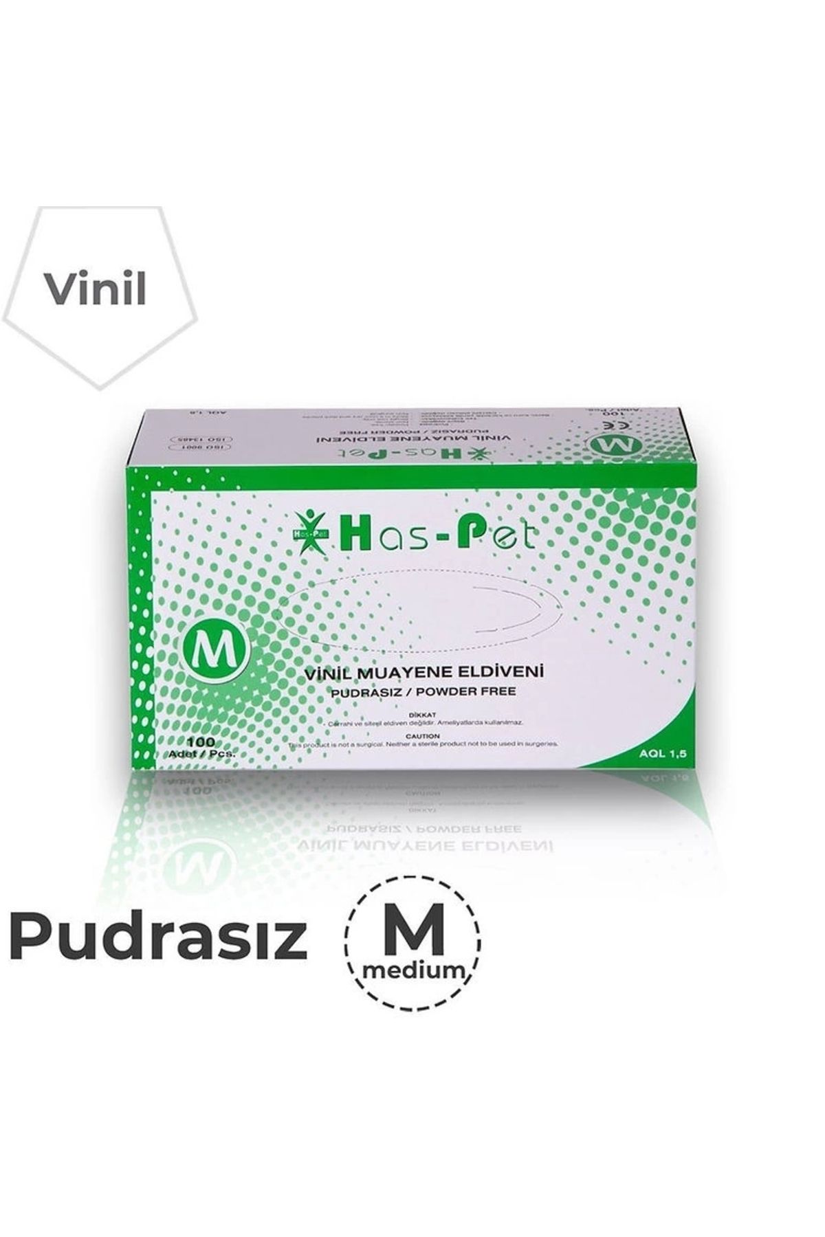 Vinil Eldiven Pudrasız Beyaz M