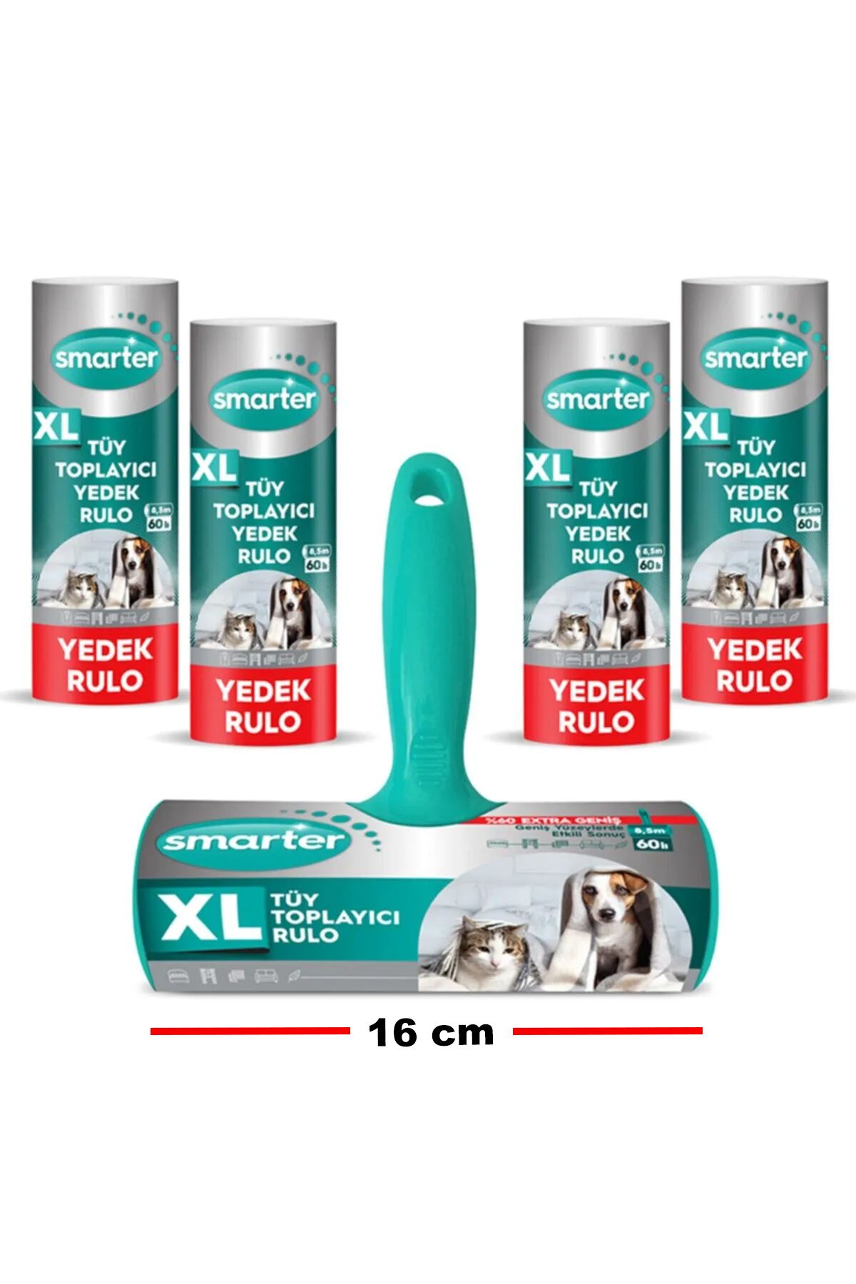 XL TÜY TOPLAYICI RULO + 4 YEDEK RULO (P)