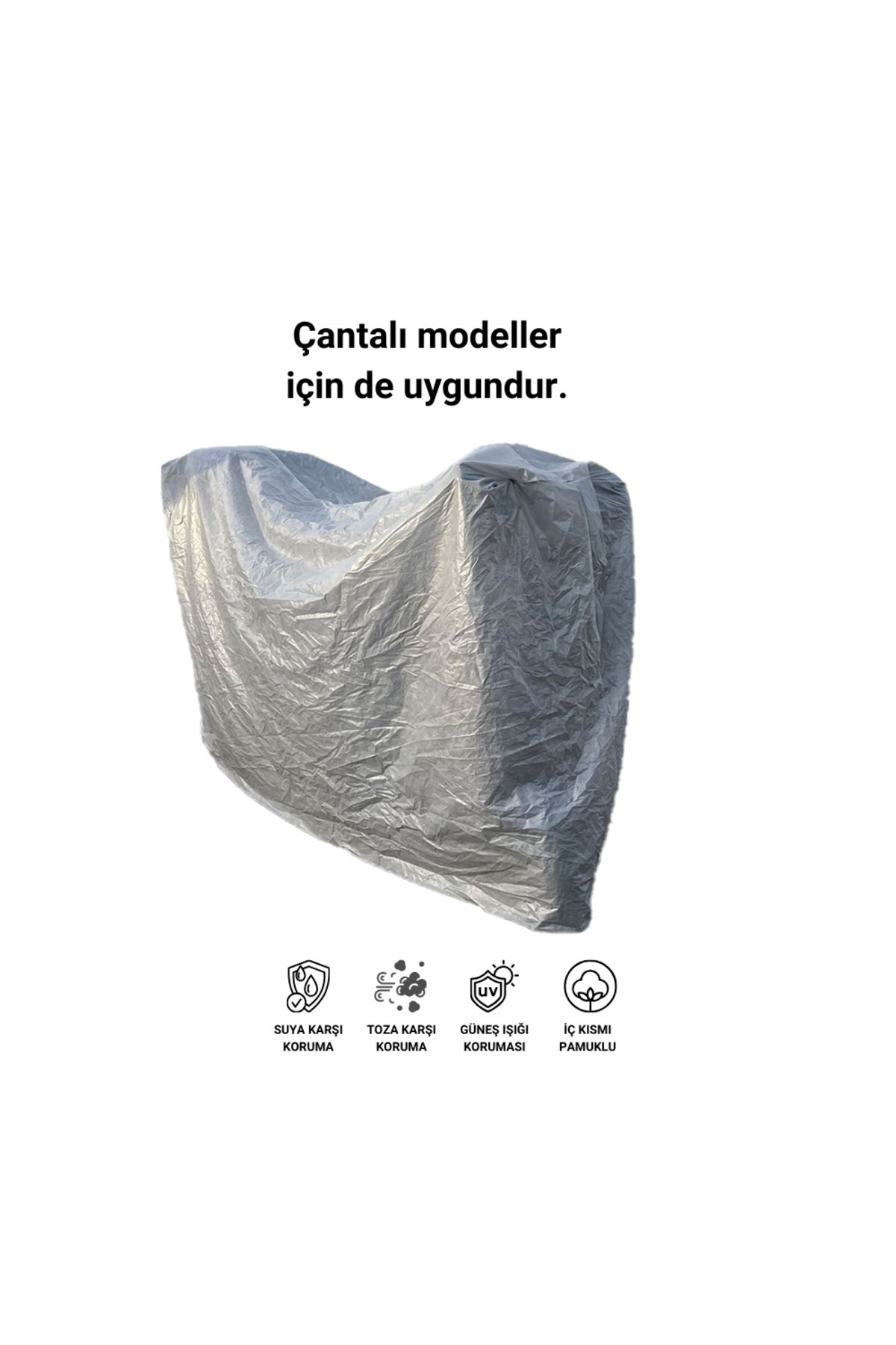 Motorsiklet Branda Su Geçirmez Miflonlu 50-80cc Tüm Scooter Modellere Uyumludur..