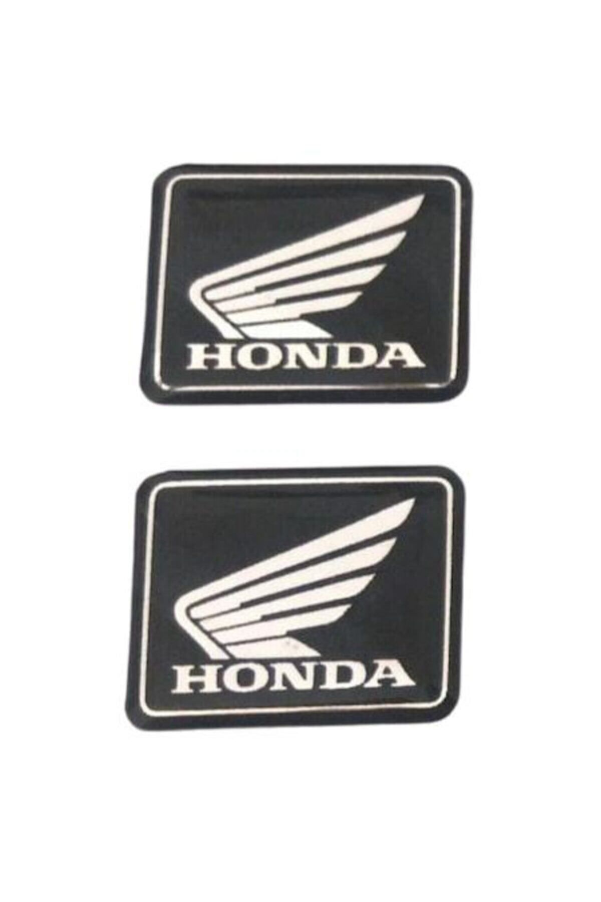 Siyah/Gümüş Honda Kare Küçük Universal Damla Stiker 2'li