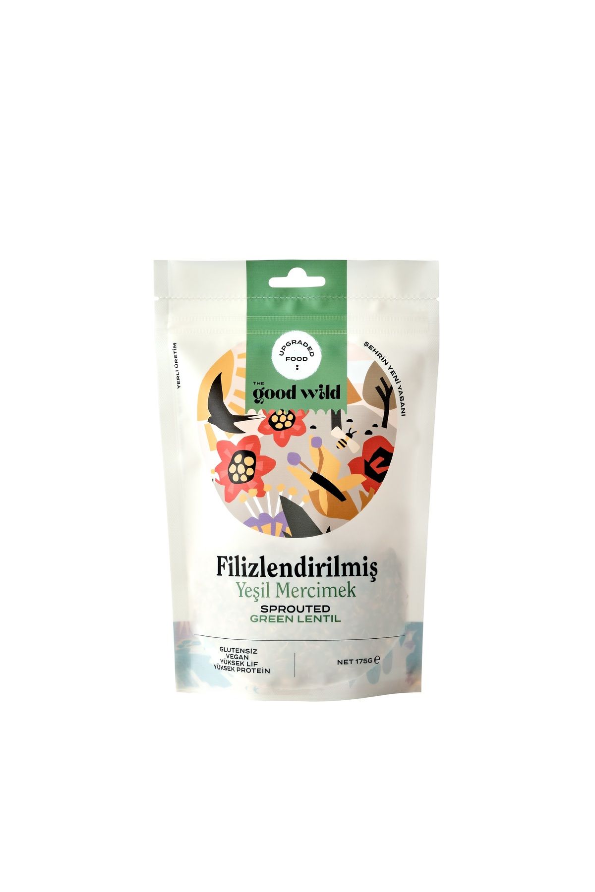 Glütensiz Filizlendirilmiş Yeşil Mercimek 175 G