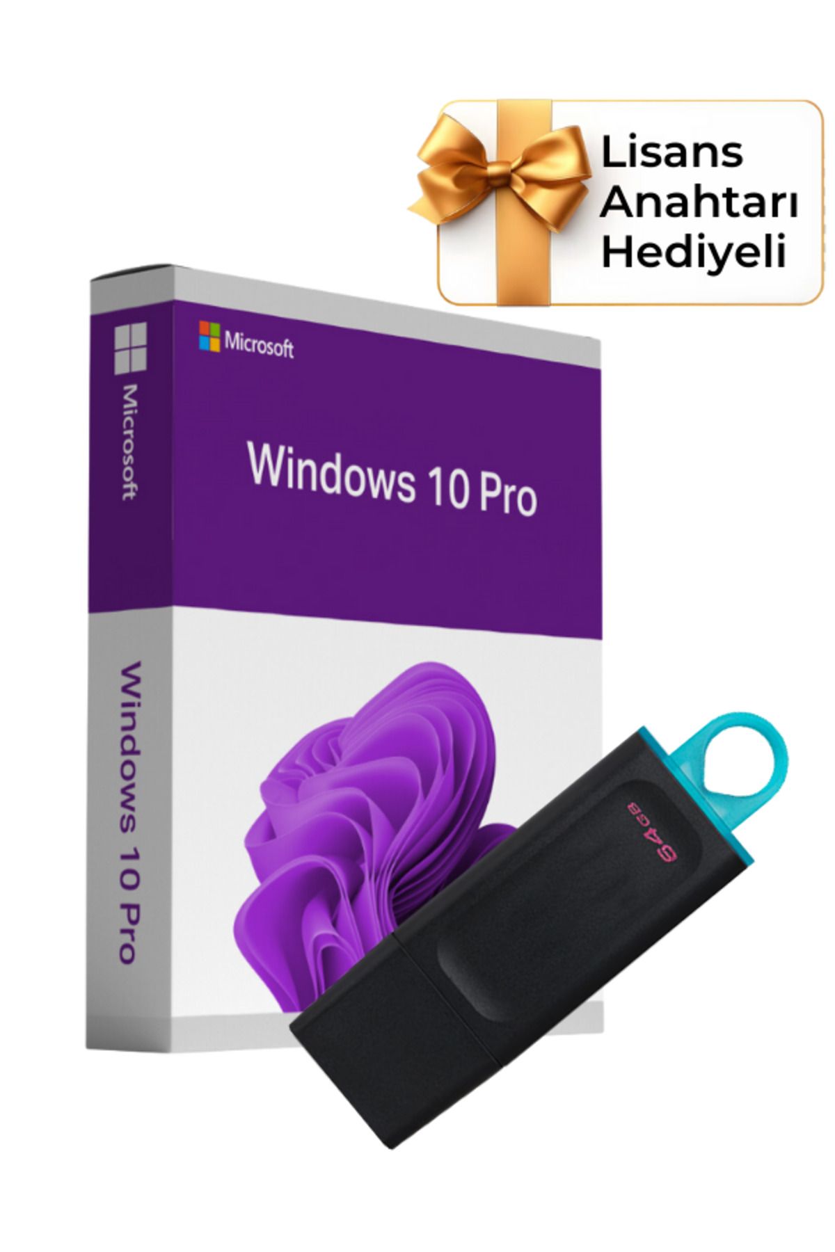 Windows 10 Kurulum Dosyalı USB Bellek 64GB (Lisans Anahtarı Hediyeli)