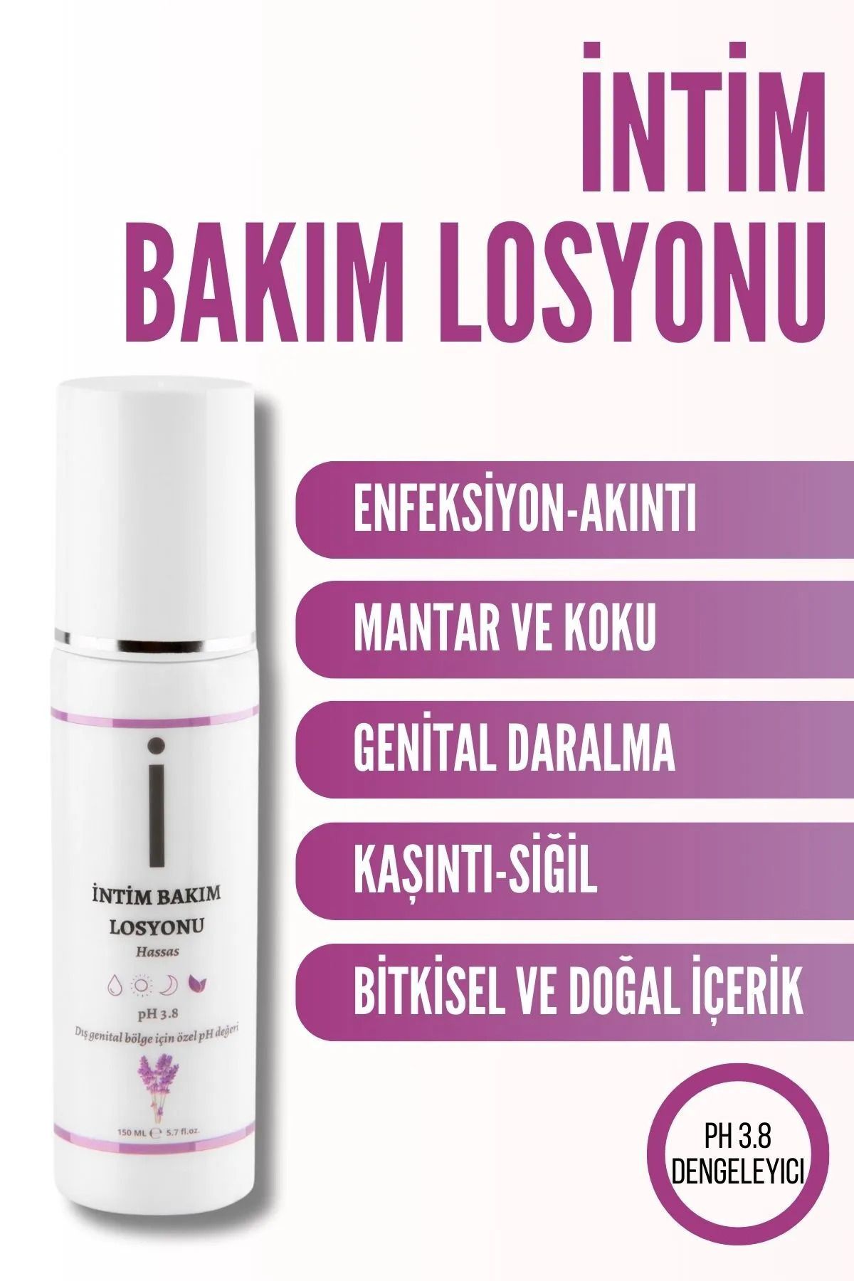 Vajina Sıkılaştırıcı Akıntı Iltihap, Yanma, Ağrı Ve Koku Gidermeye Yardımcı Losyon 150 ml
