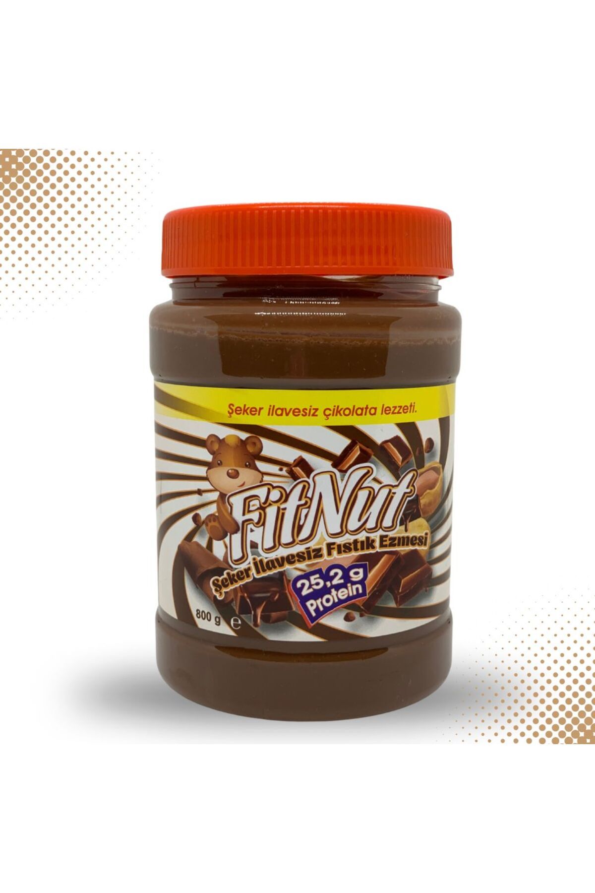 Fıstık Ezmesi Şekersiz Çikolatalı 800 gr