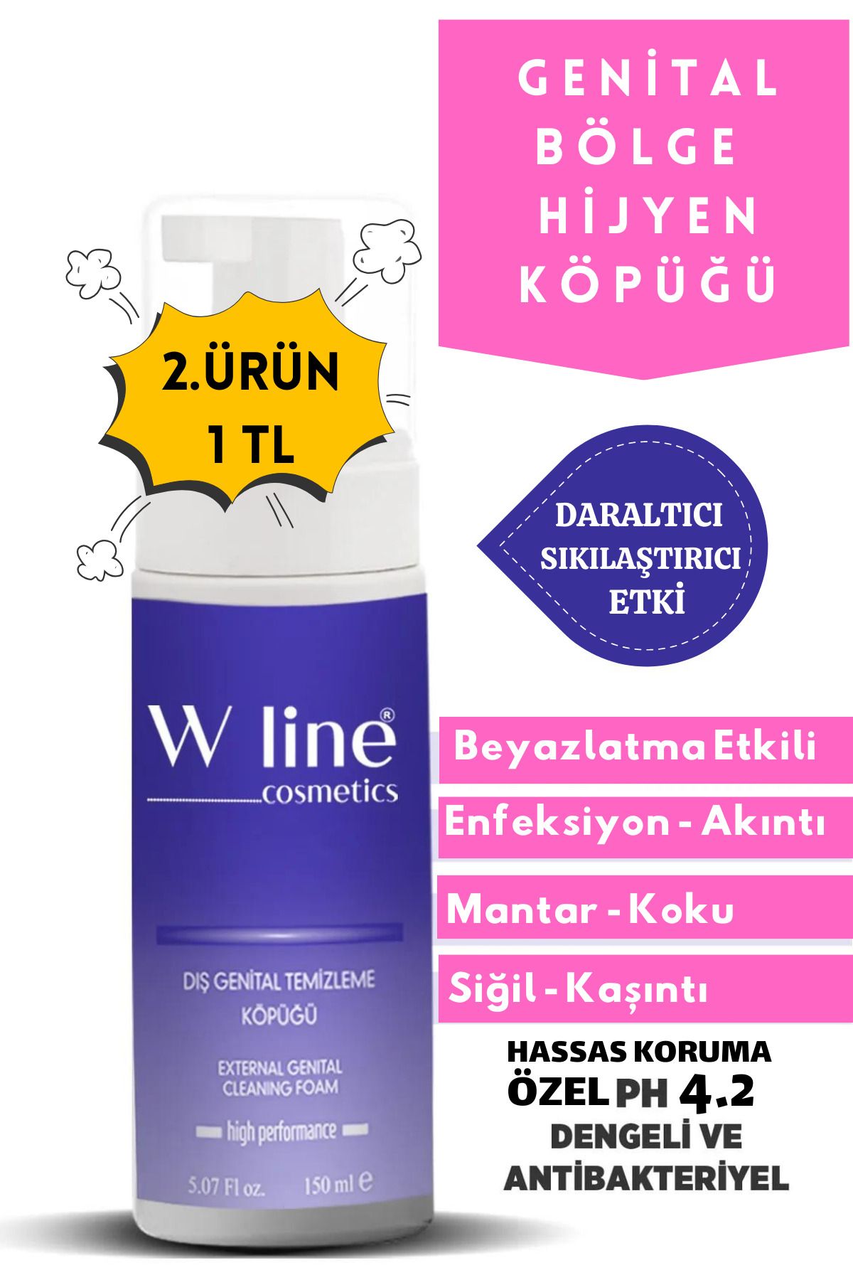 Genital Bölge Intim Köpüğü Jel 150 ml