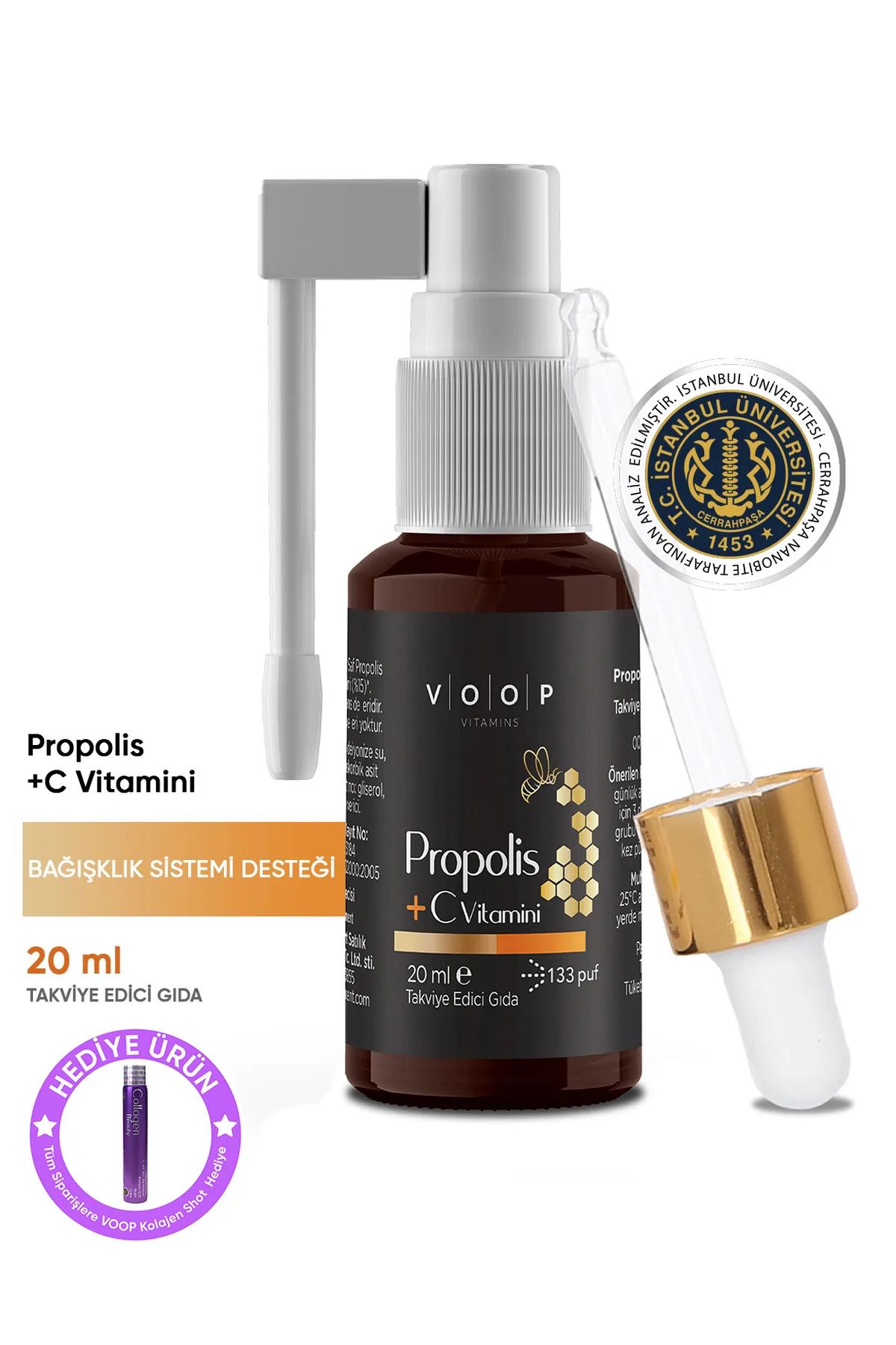 Propolis C Vitamini Sprey-damla - 20 ml | Bağışklık Sistemi Güçlendirici