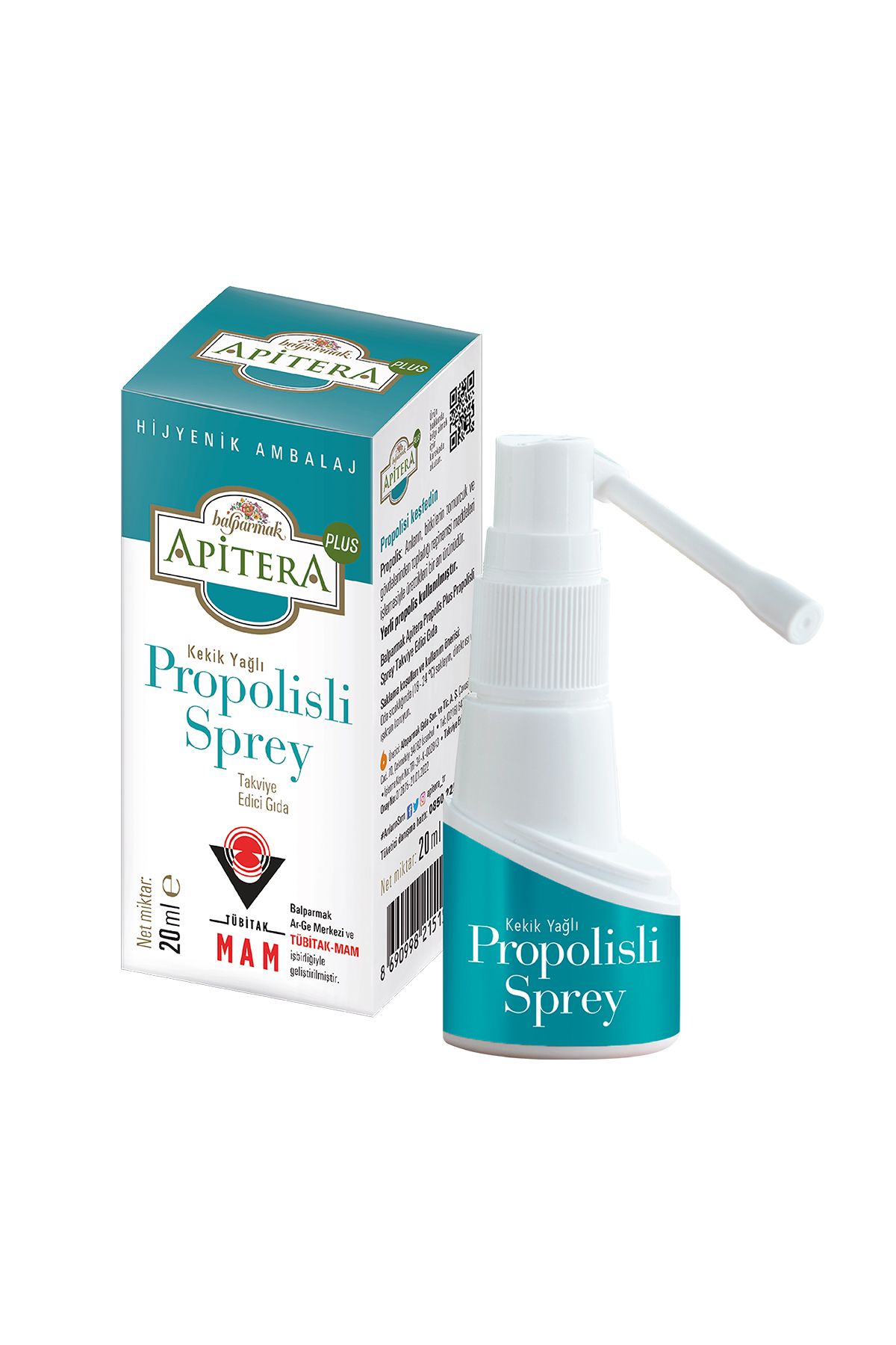 Boğaz Spreyi (Propolis, Çörekotu, Kekik ve Nane Yağı) 20 ml